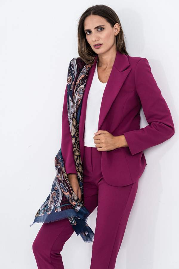 AMERICANA 1 BOTON GUINDA