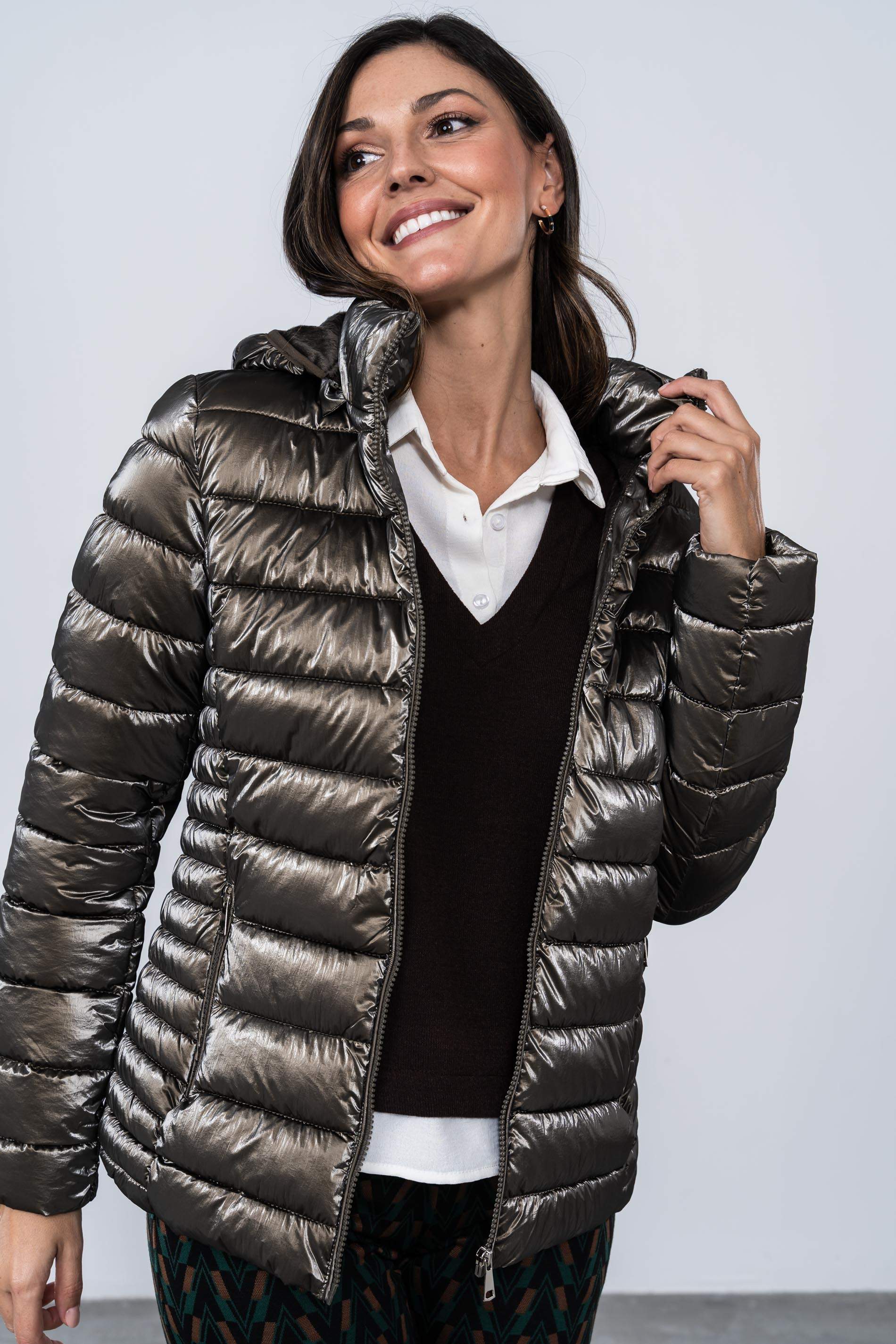 JERSEY COMBINADO CAMISERO MARRON