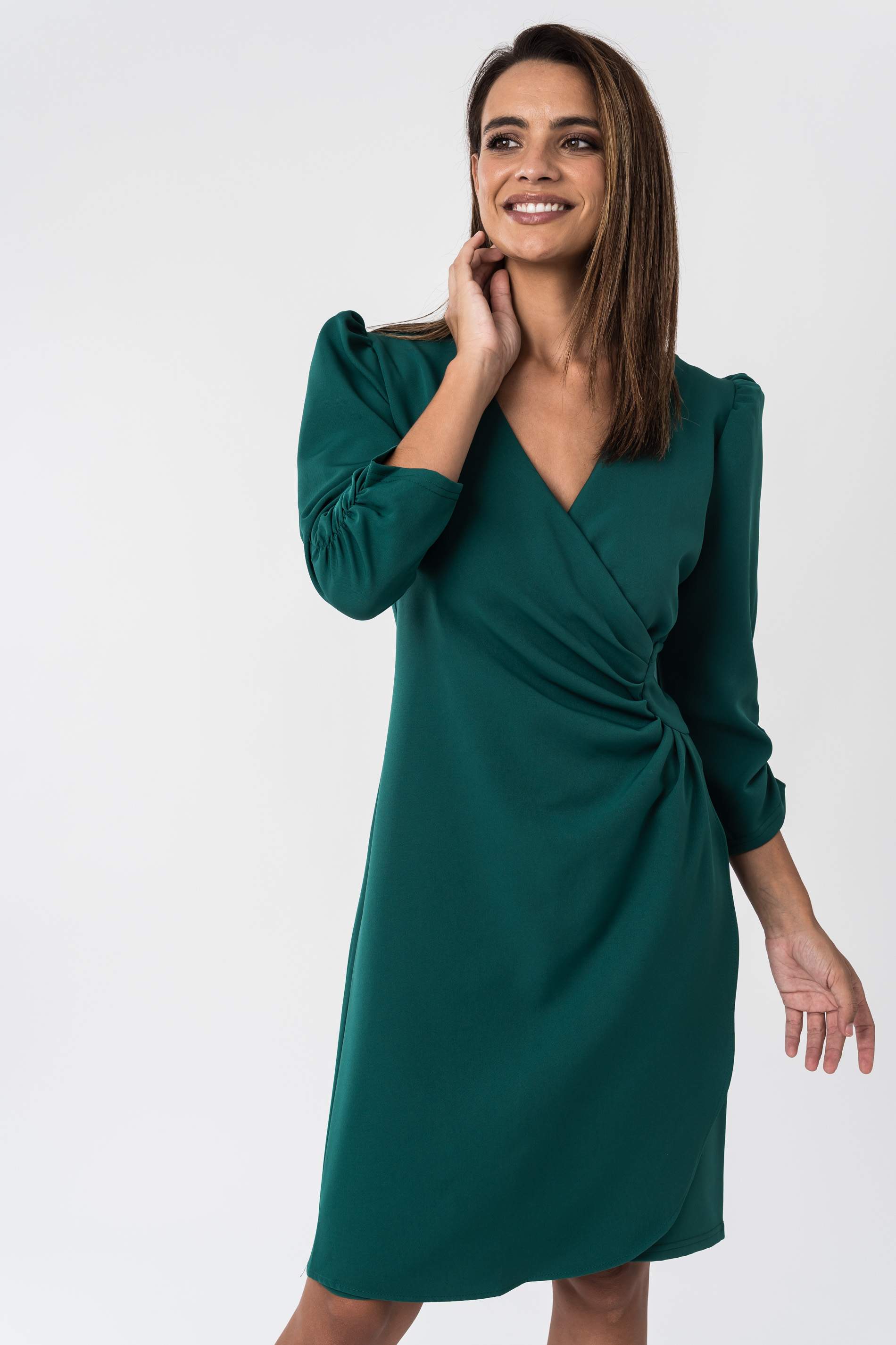 VESTIDO FRUNCE CINTURA BOTELLA