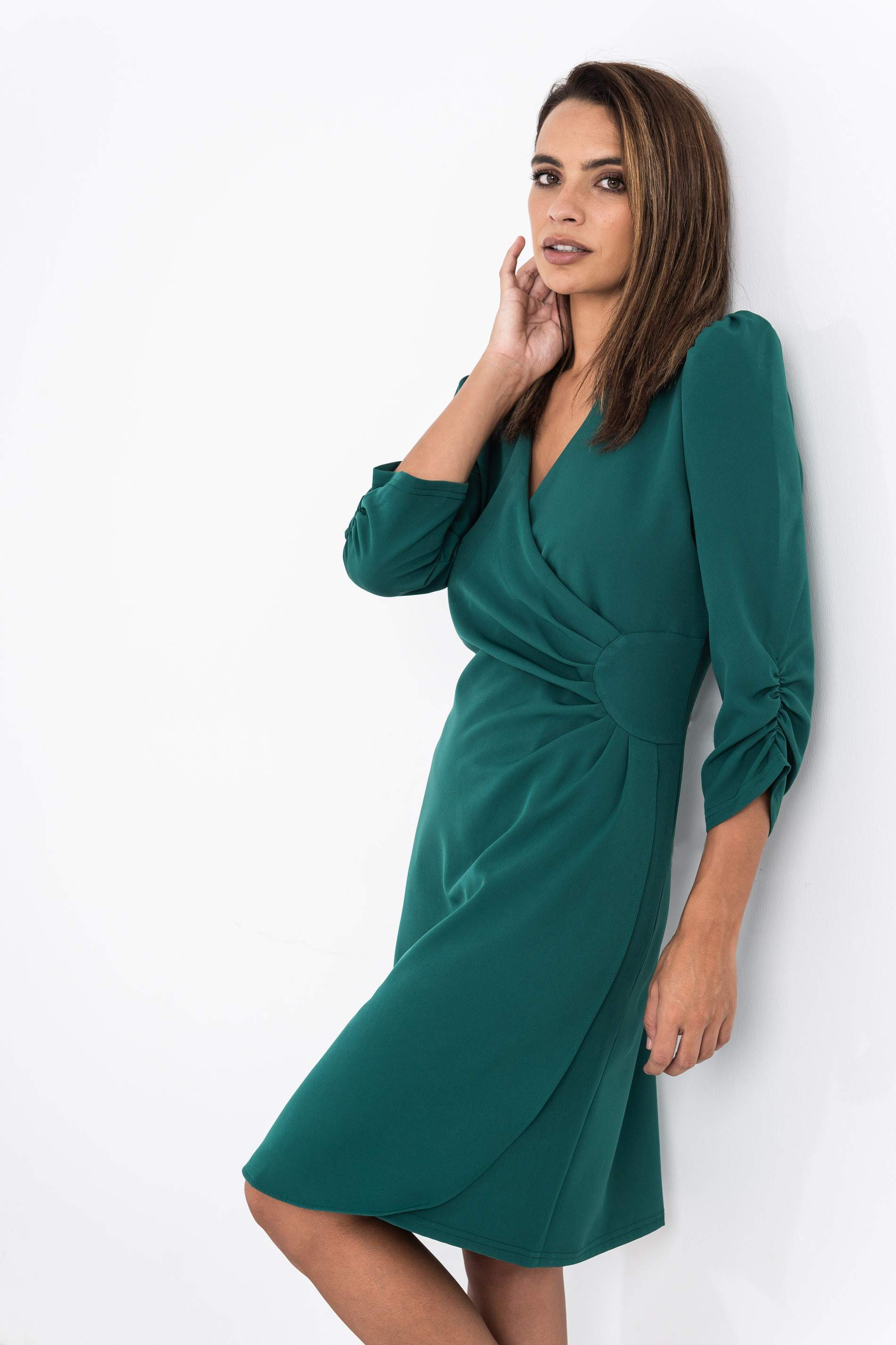 VESTIDO FRUNCE CINTURA BOTELLA