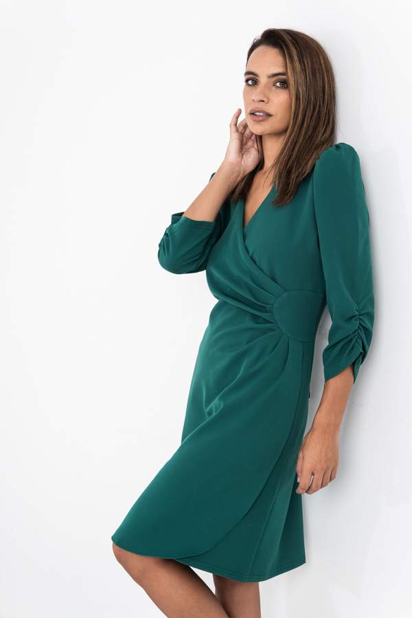 VESTIDO FRUNCE CINTURA BOTELLA