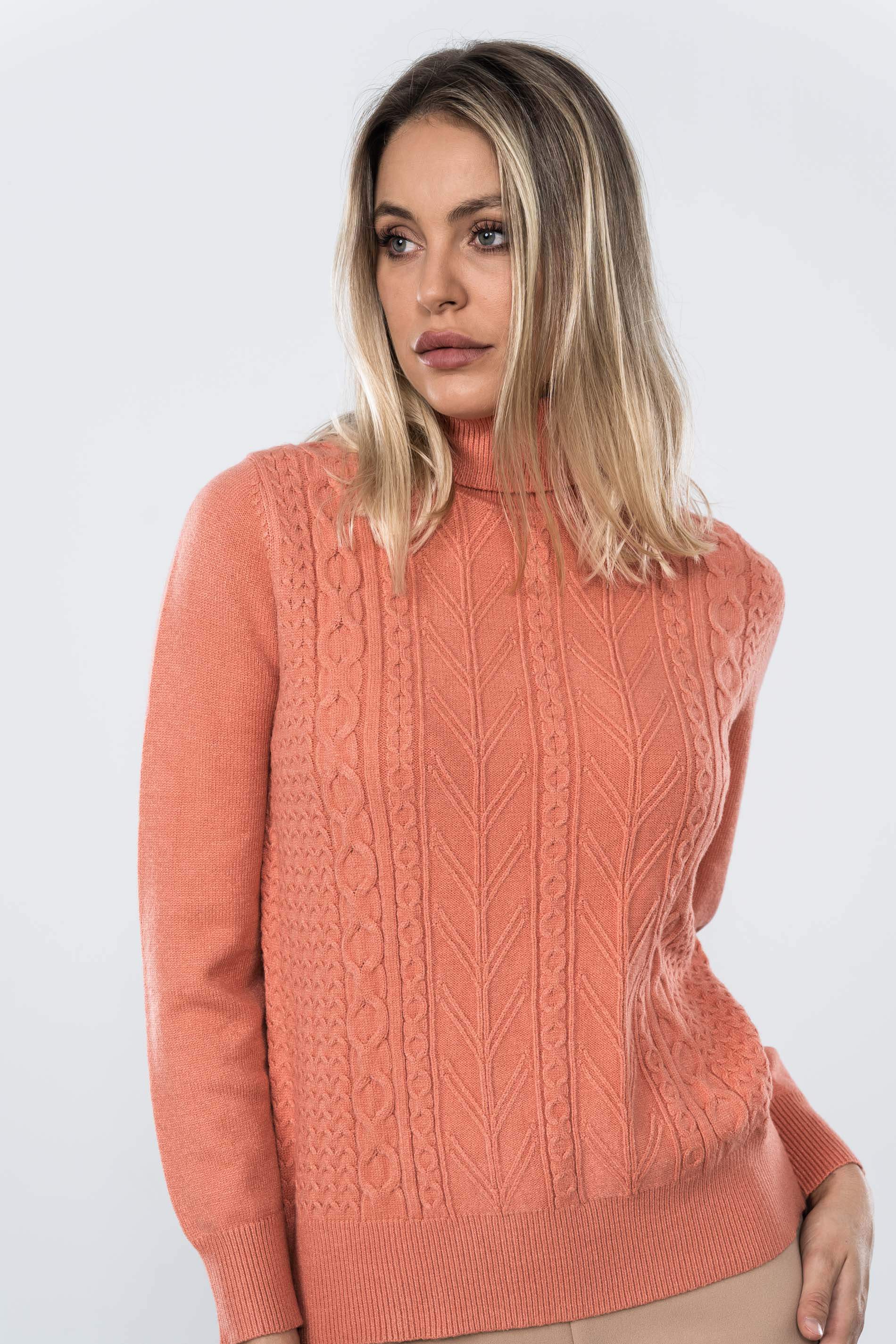 JERSEY CUELLO CISNE OCHOS MANDARINA