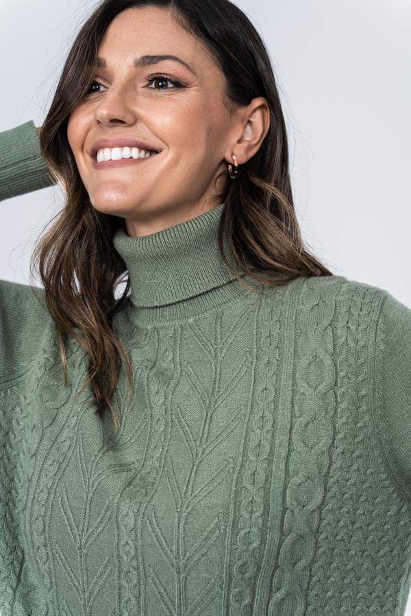 JERSEY CUELLO CISNE OCHOS VERDE