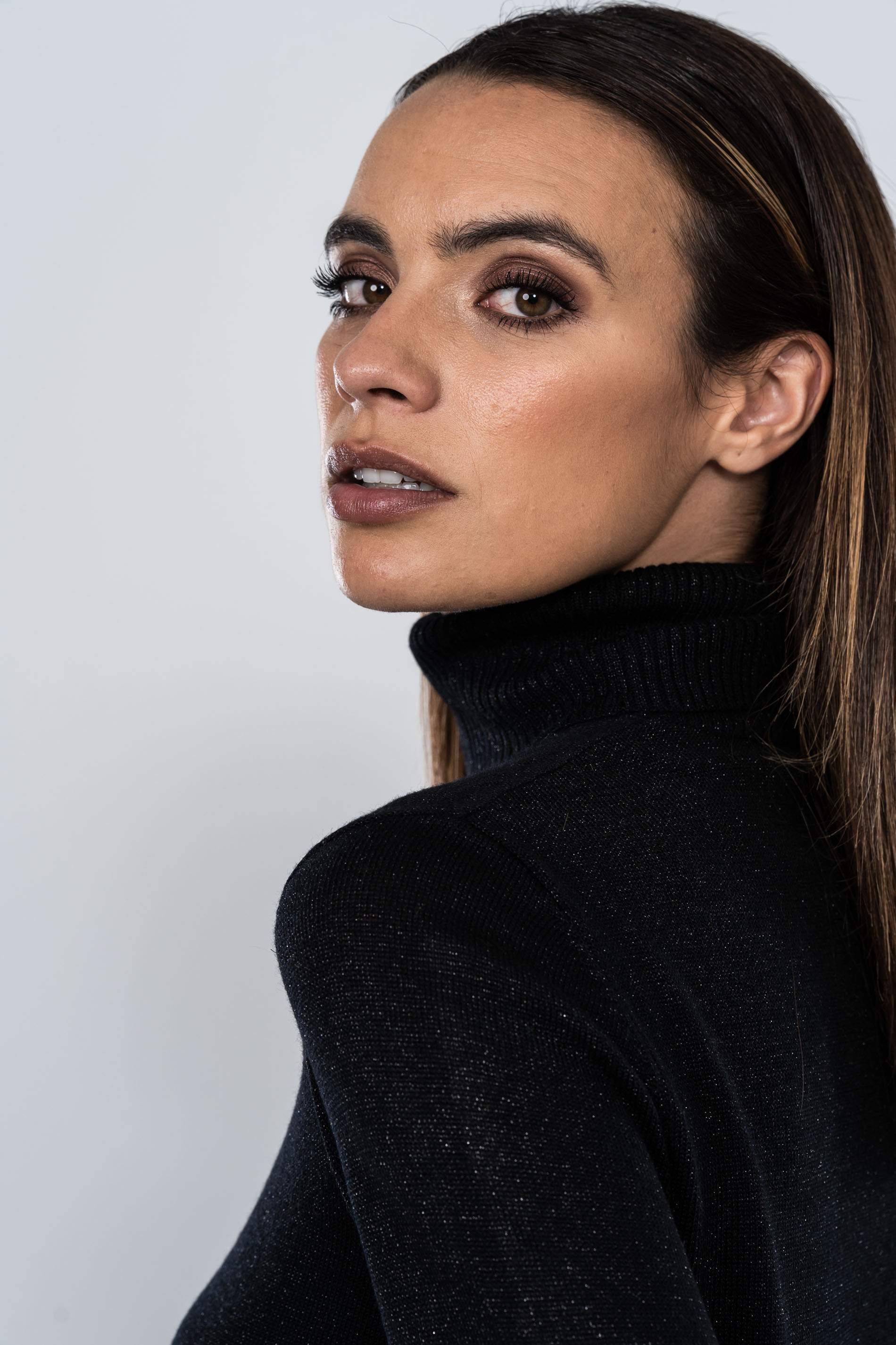 JERSEY C/CISNE LUREX NEGRO