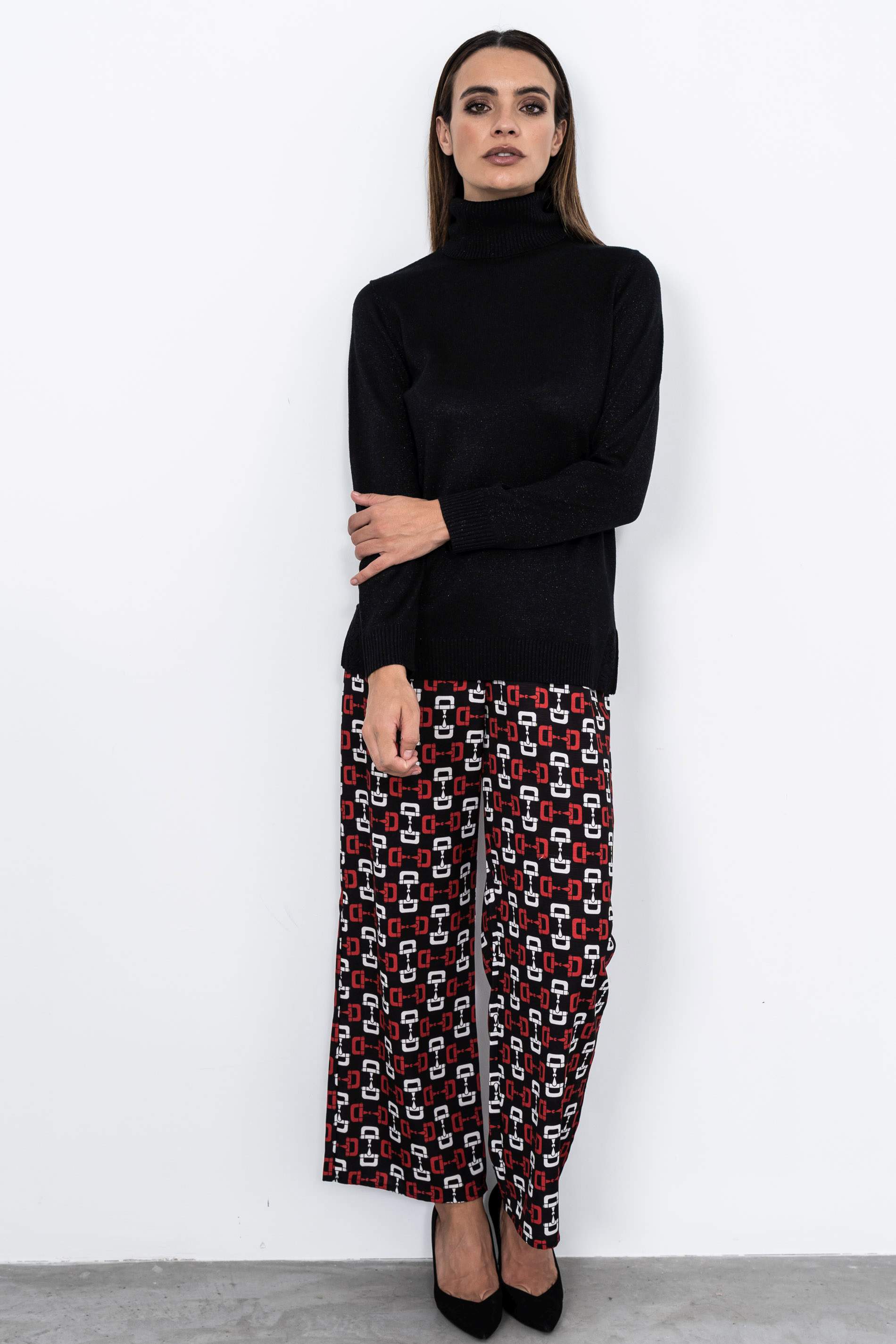 JERSEY C/CISNE LUREX NEGRO