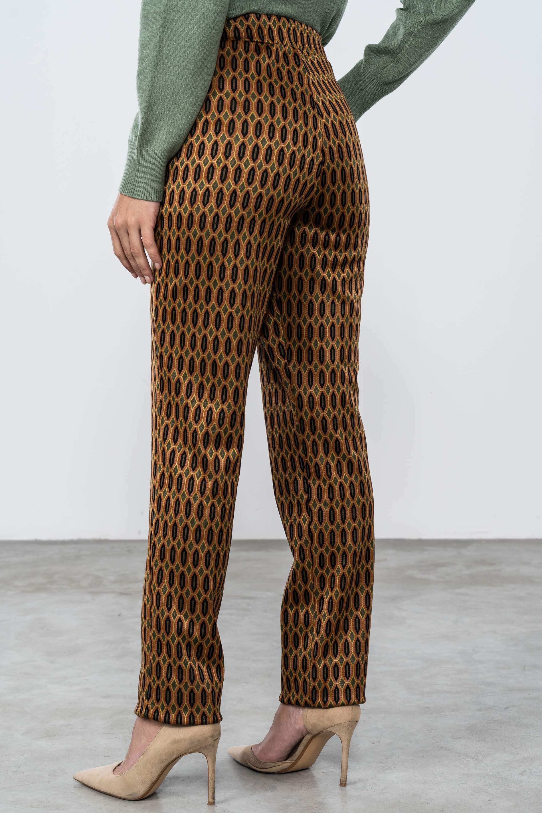 PANTALON PUNTO JACQUARD GEOMETRICO