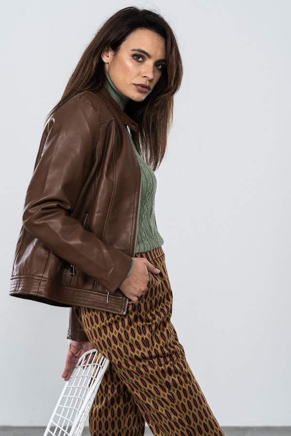 PANTALON PUNTO JACQUARD GEOMETRICO