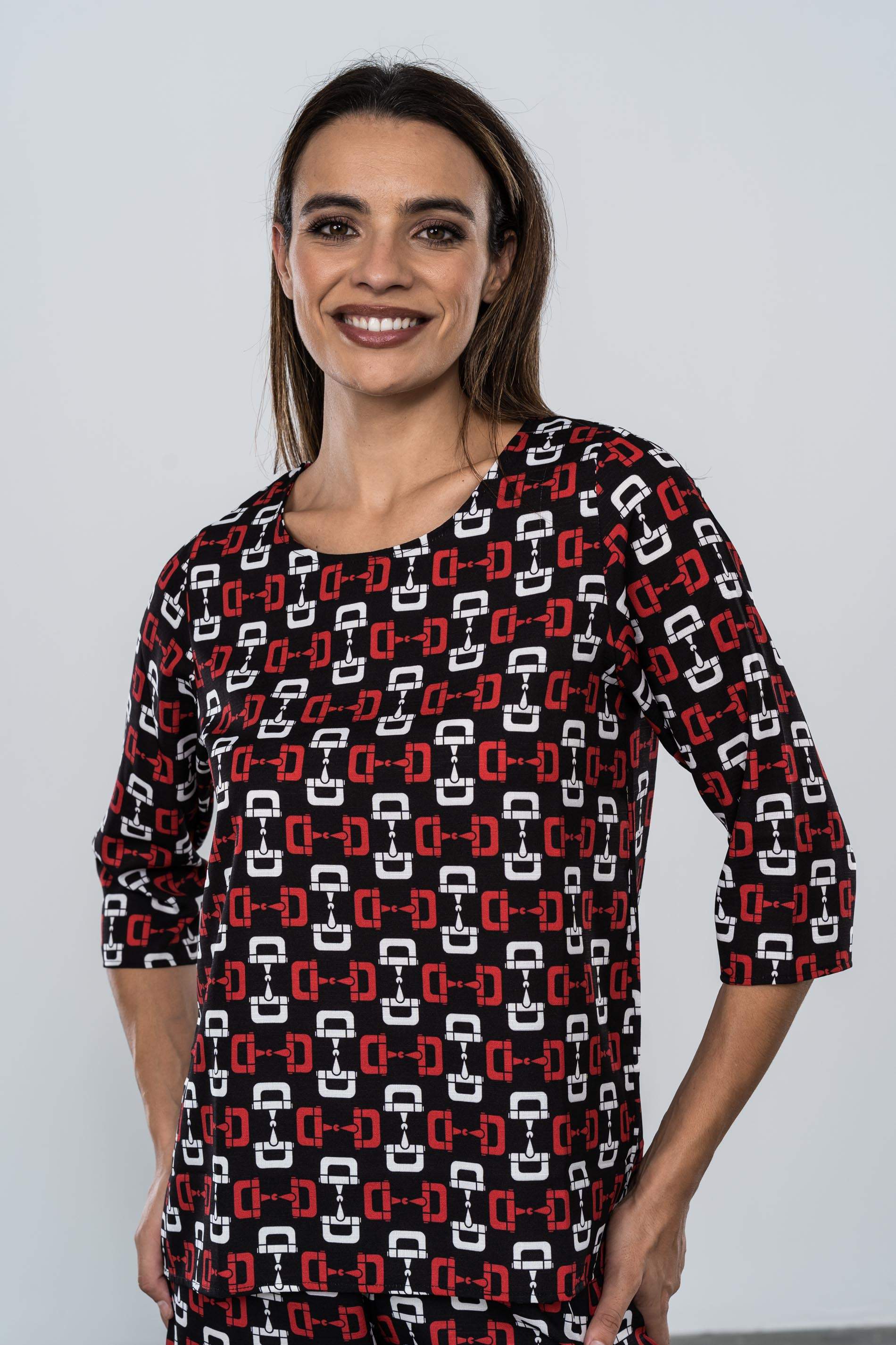 BLUSA ESTAMPADA ESTRIBOS