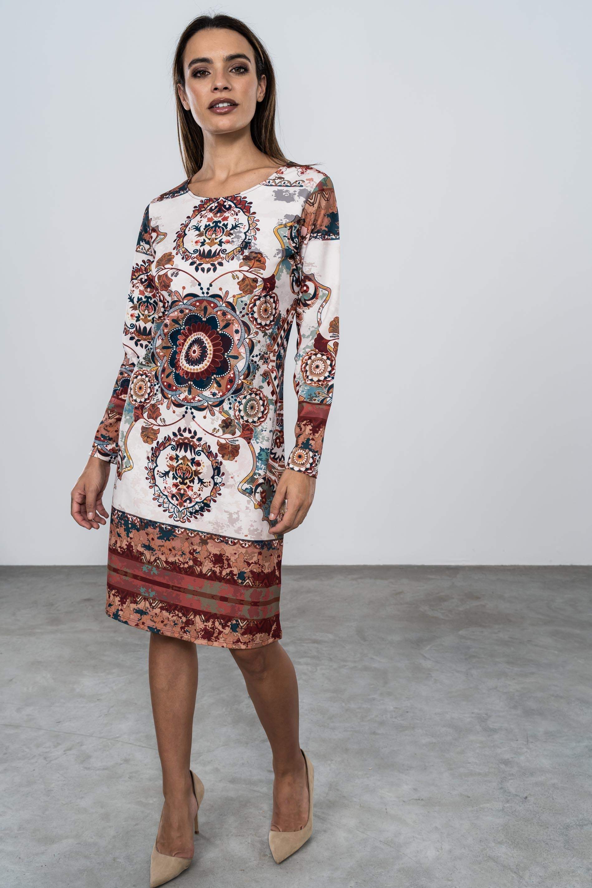 VESTIDO ESTAMPADO CENEFAS