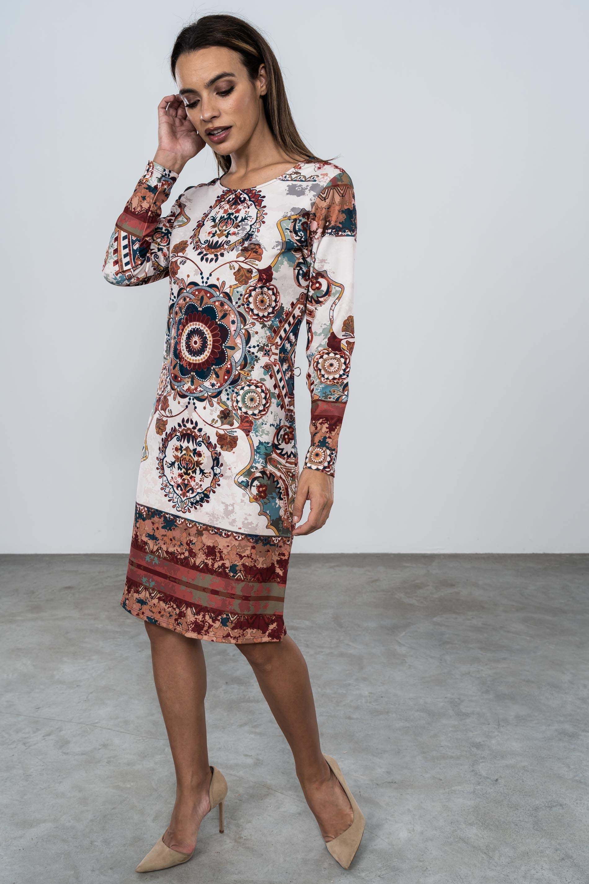 VESTIDO ESTAMPADO CENEFAS