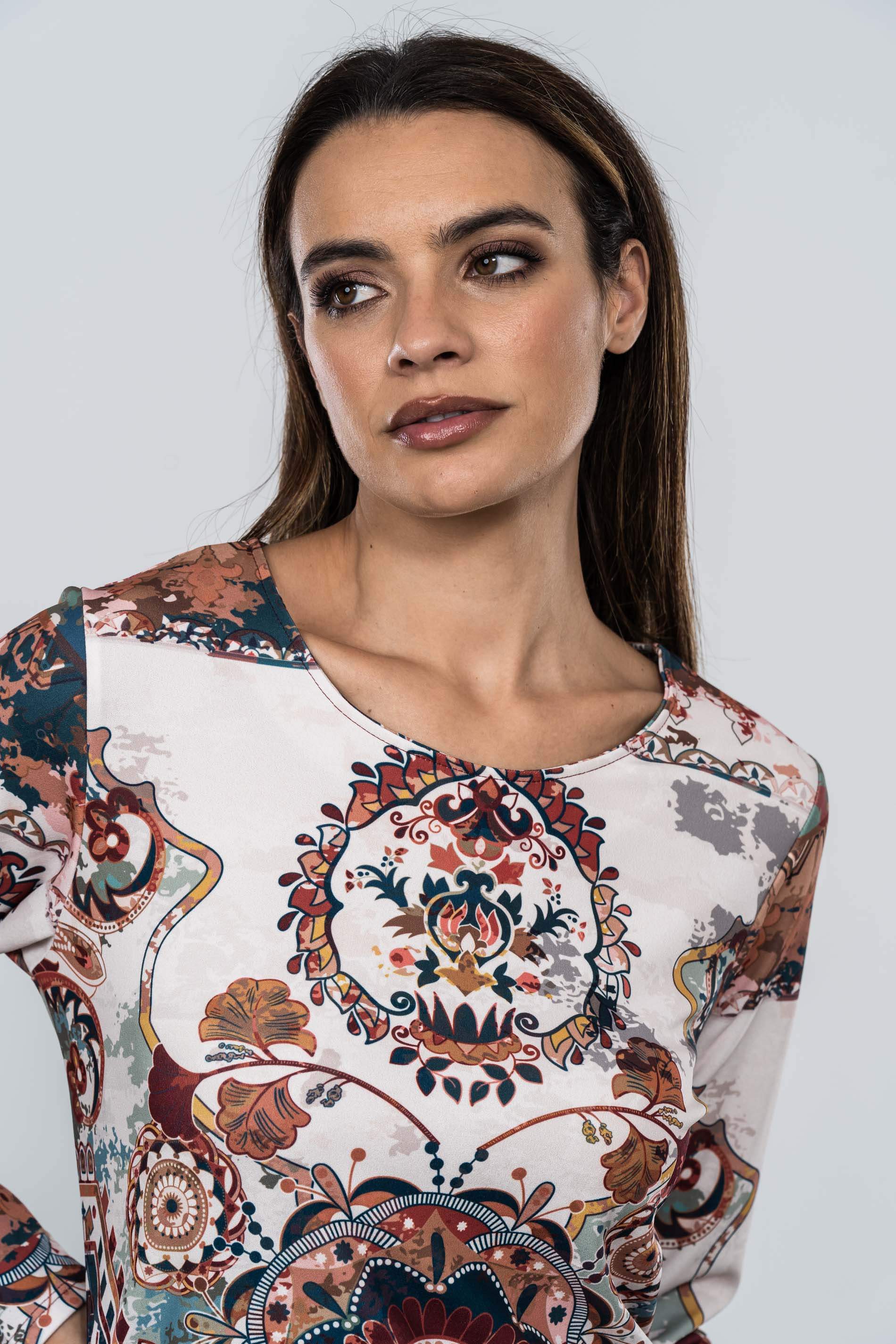 VESTIDO ESTAMPADO CENEFAS