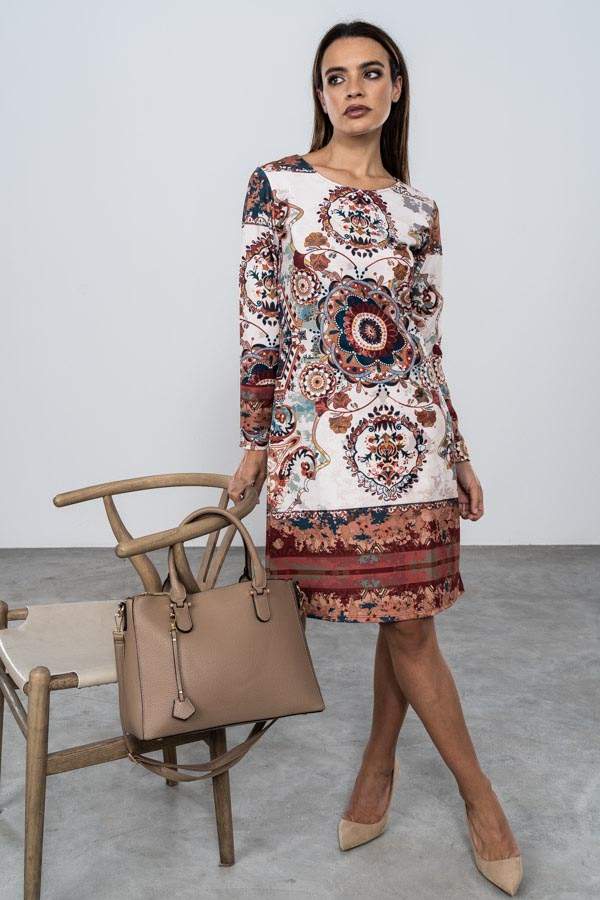 VESTIDO ESTAMPADO CENEFAS