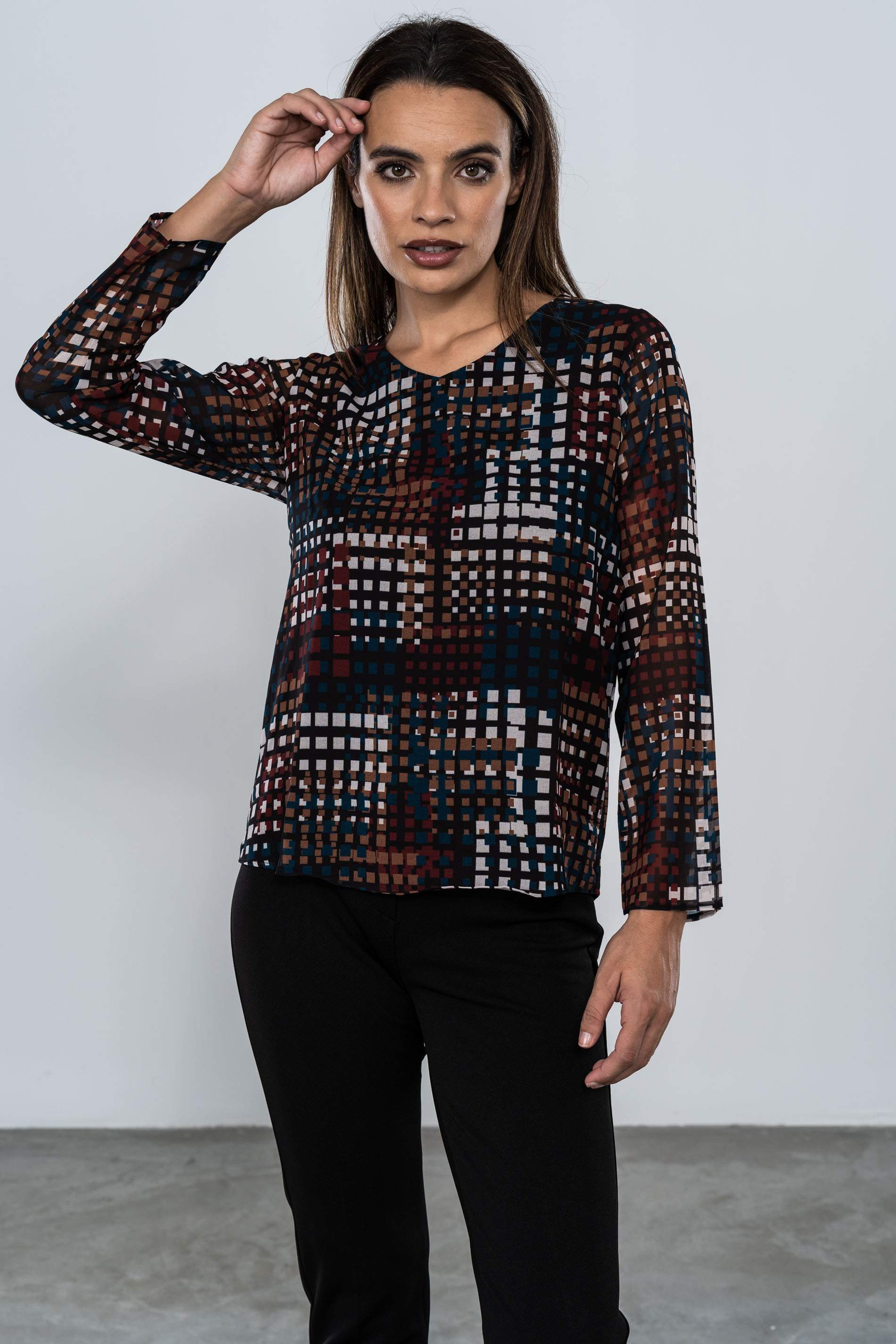 BLUSA ESTAMPADA C PICO