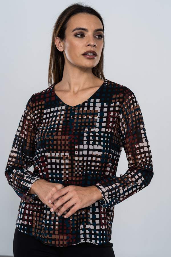 BLUSA ESTAMPADA C PICO