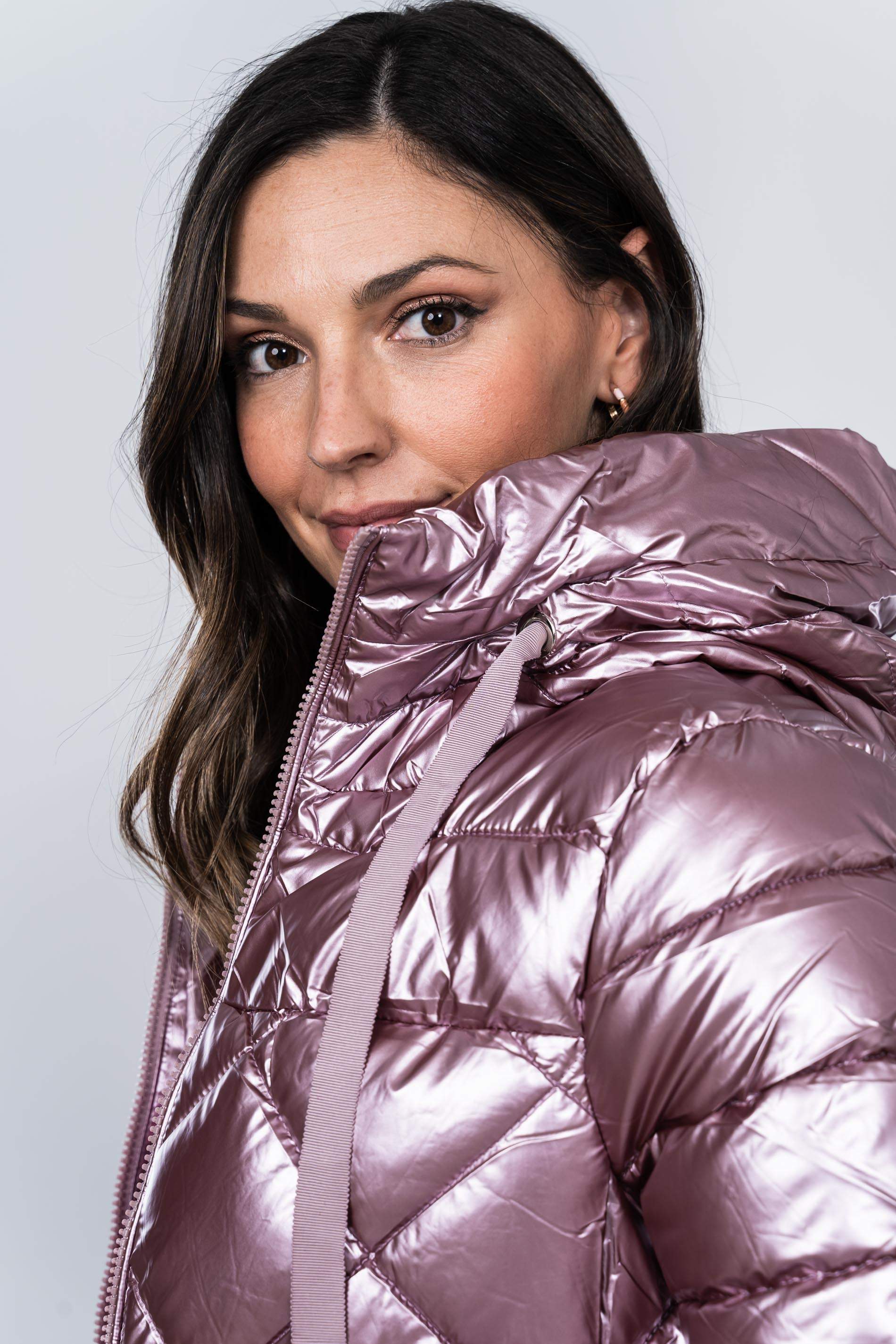 PARKA SATINADA PESPUNTE ROMBO MAQUILLAJE