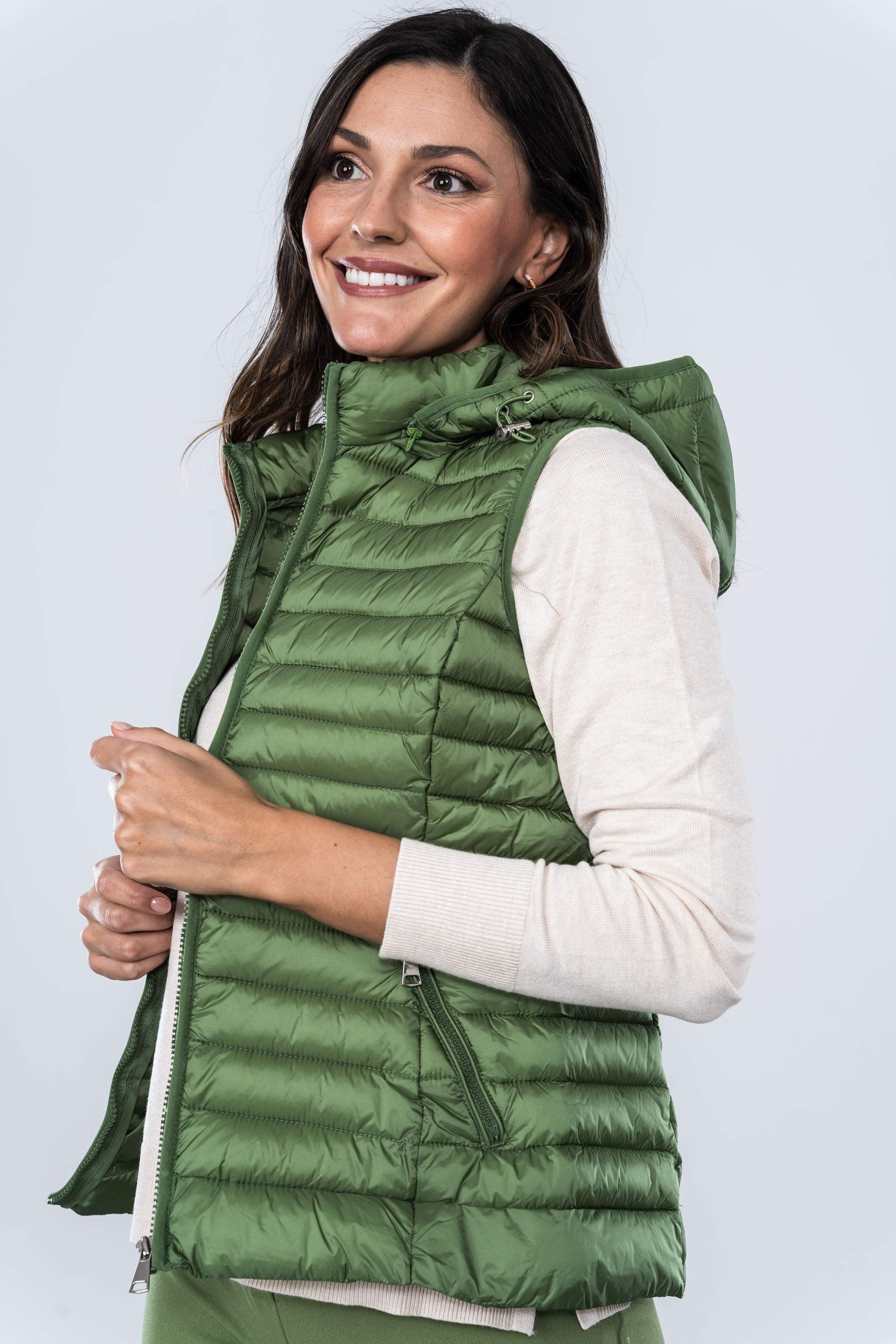 CHALECO AJUSTE CINTURA VERDE