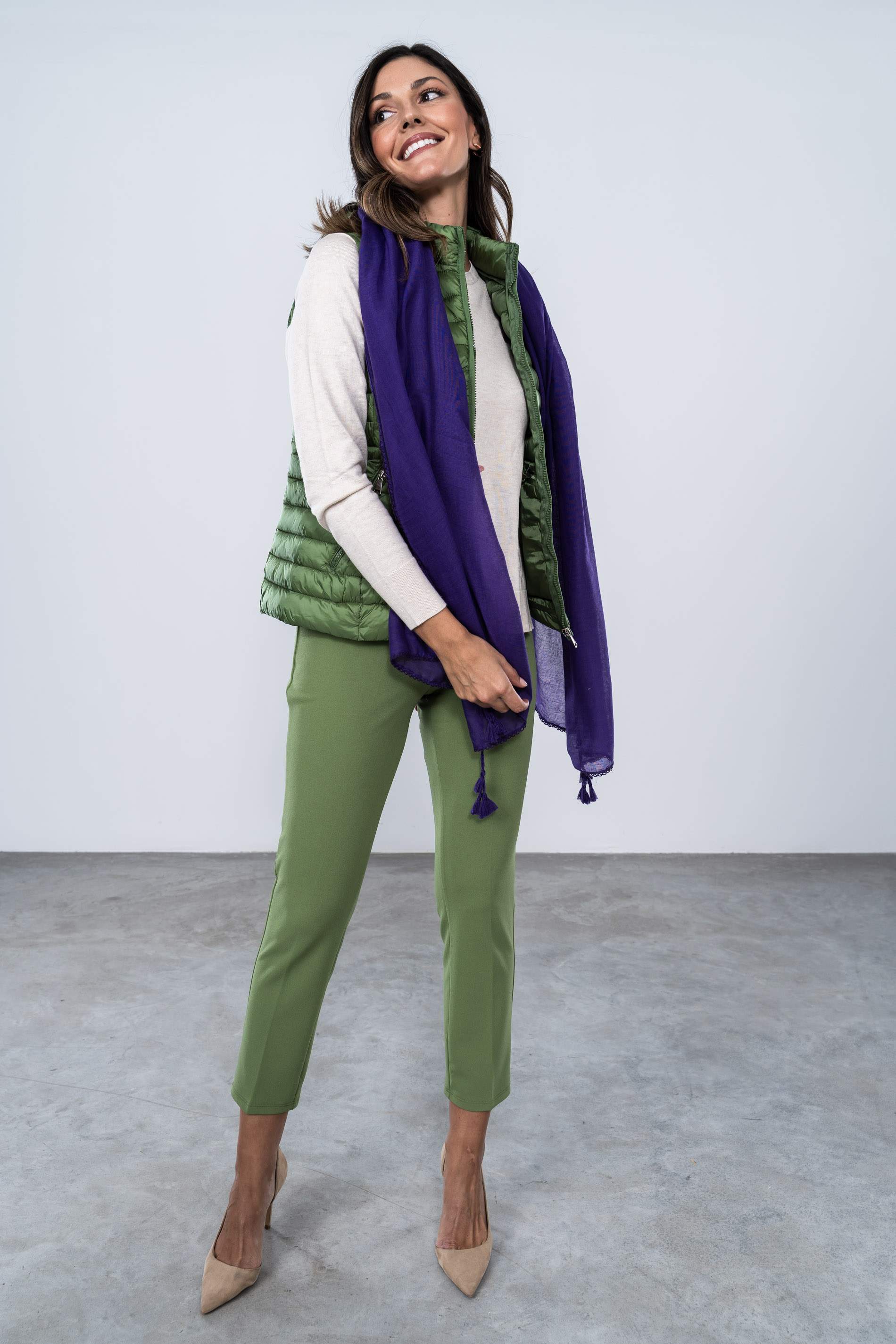 CHALECO AJUSTE CINTURA VERDE