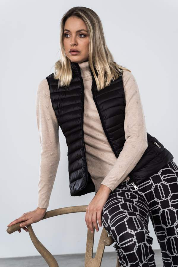 CHALECO AJUSTE CINTURA NEGRO