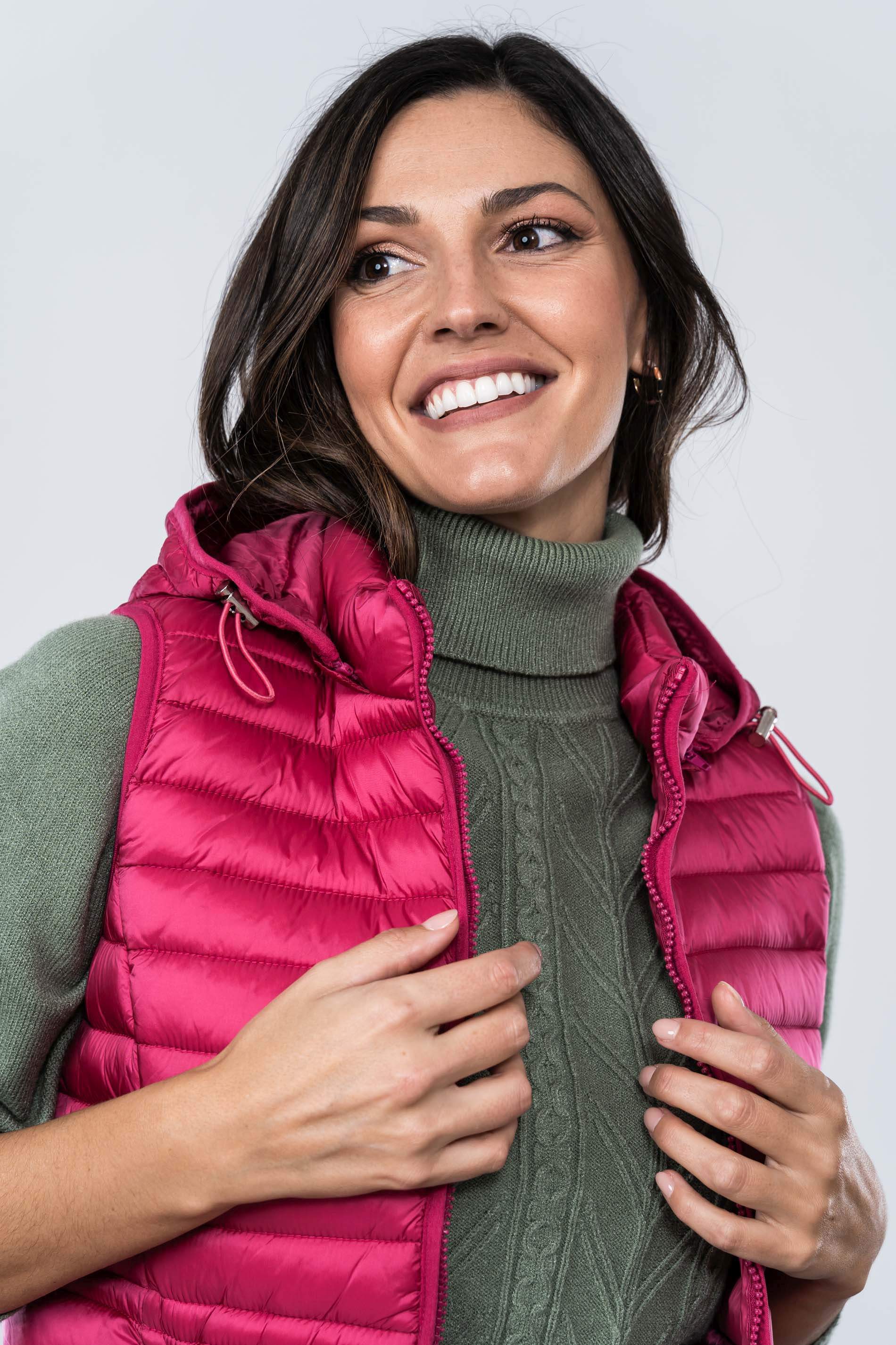 CHALECO AJUSTE CINTURA FUCSIA