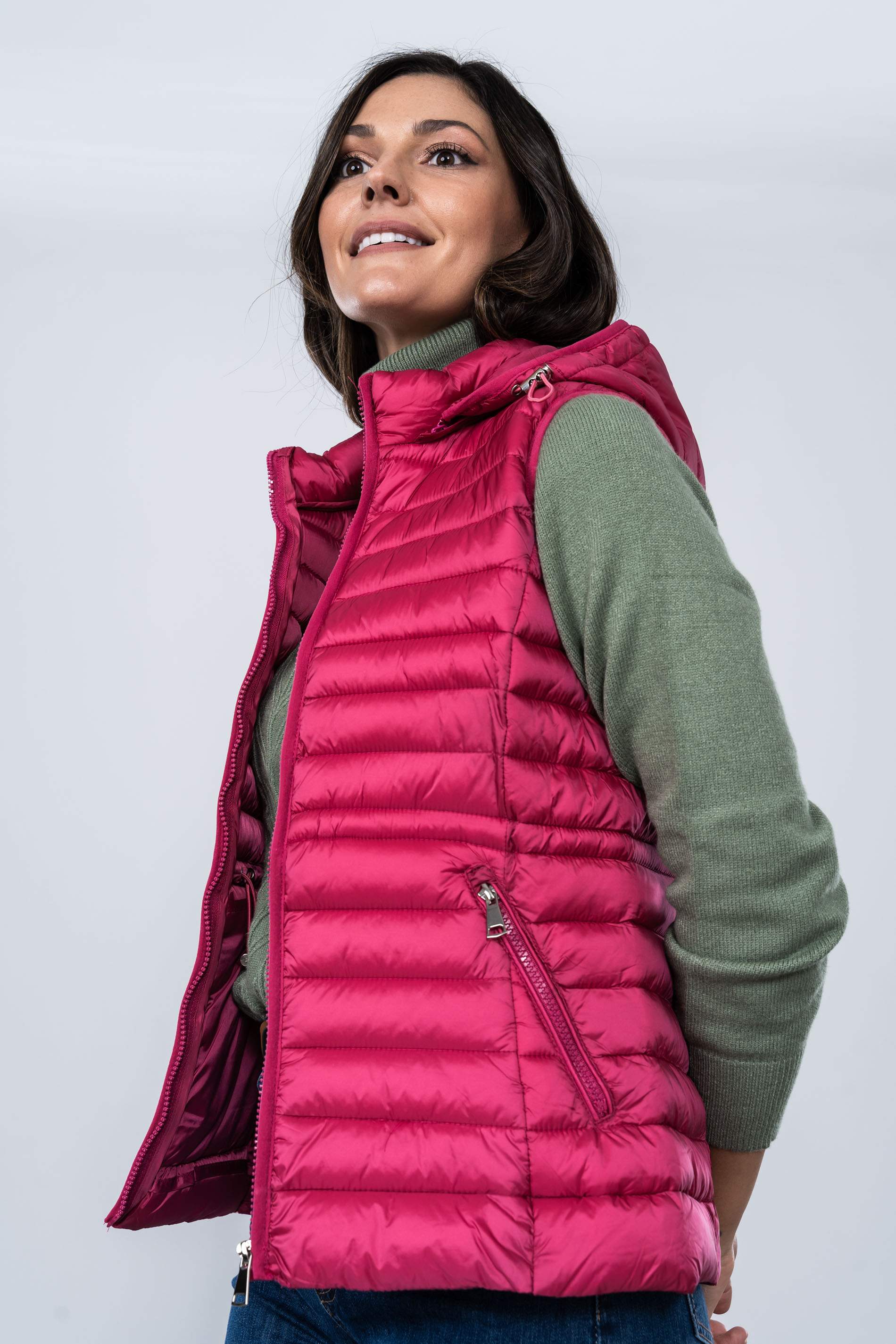 CHALECO AJUSTE CINTURA FUCSIA