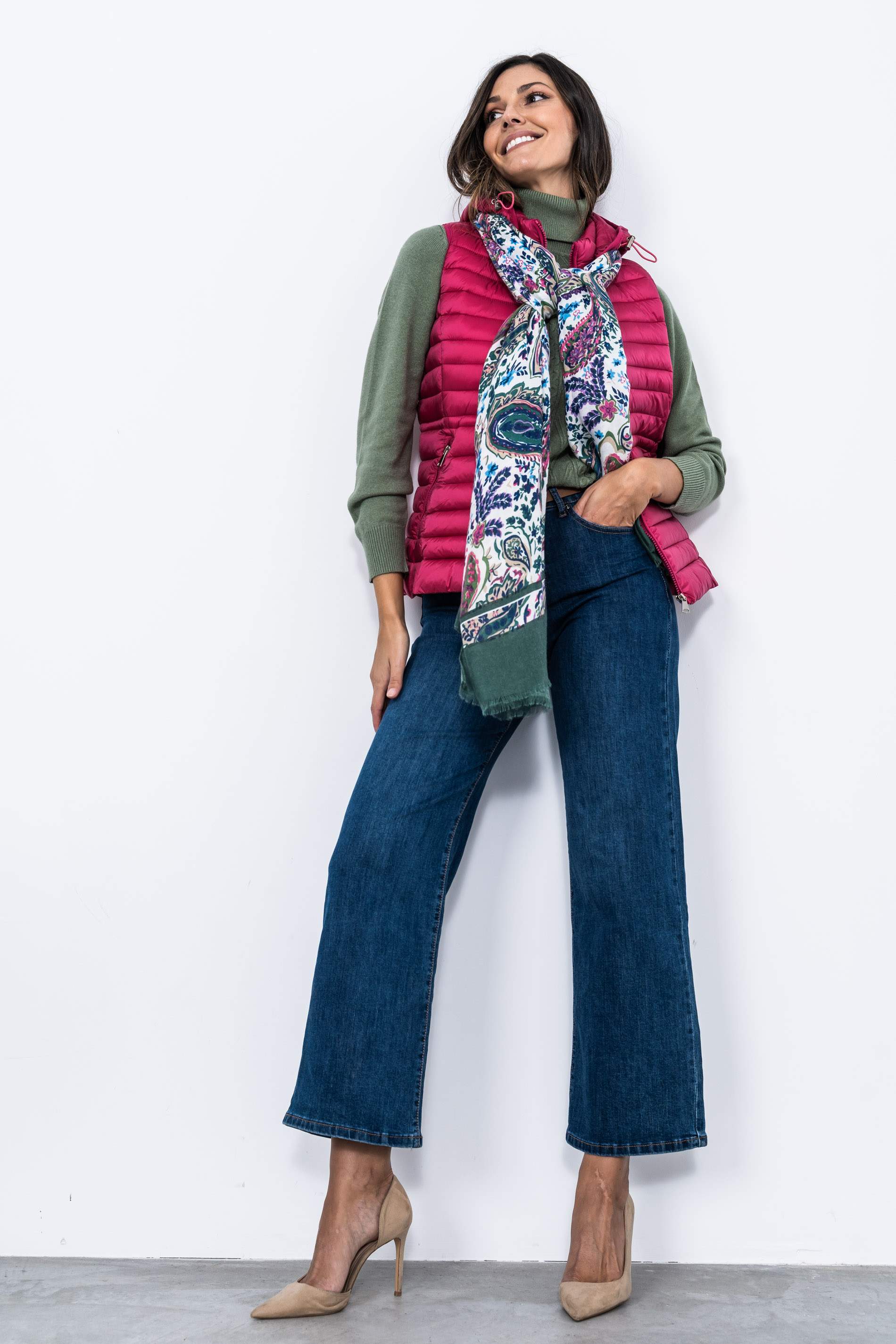 CHALECO AJUSTE CINTURA FUCSIA