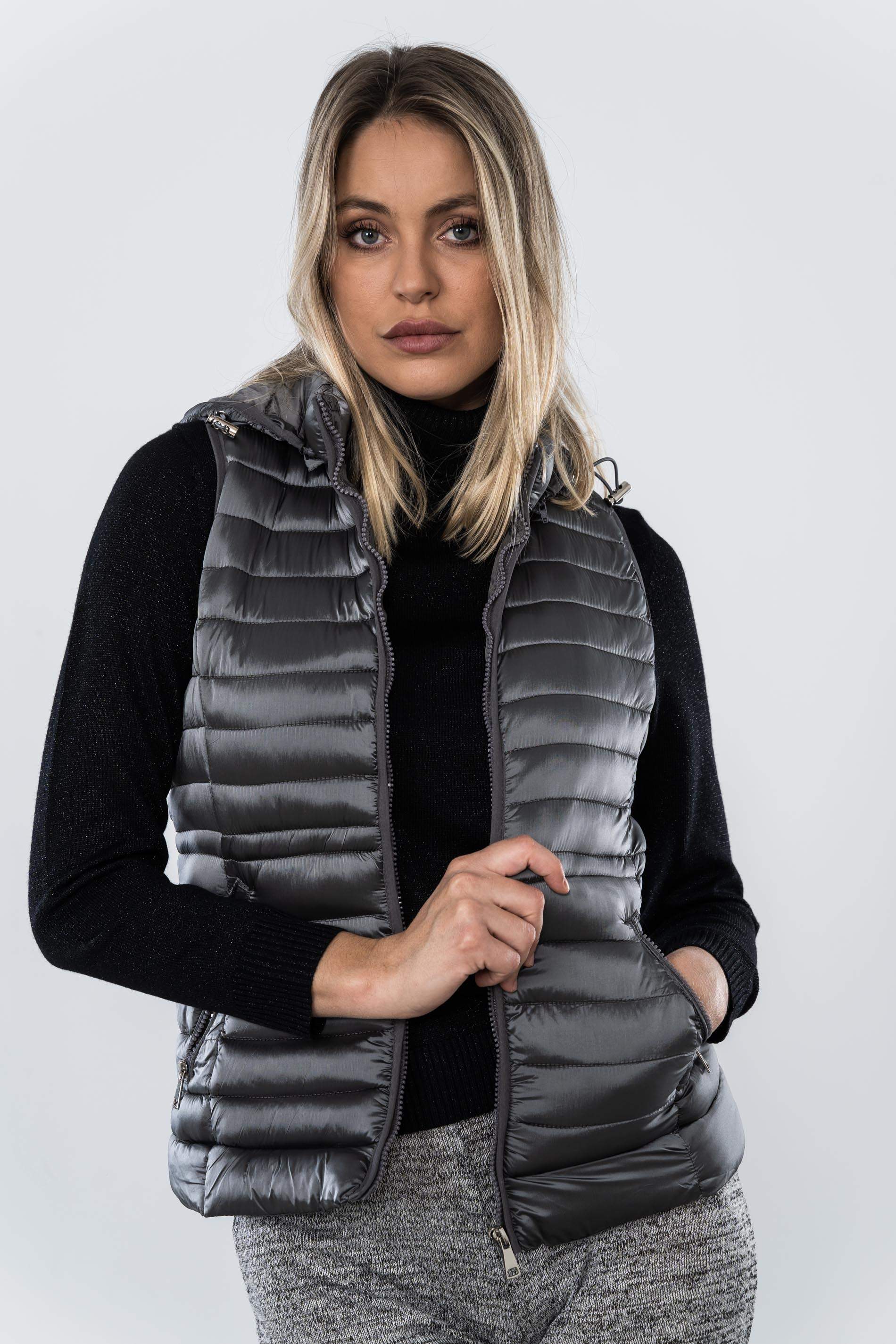 CHALECO AJUSTE CINTURA GRIS