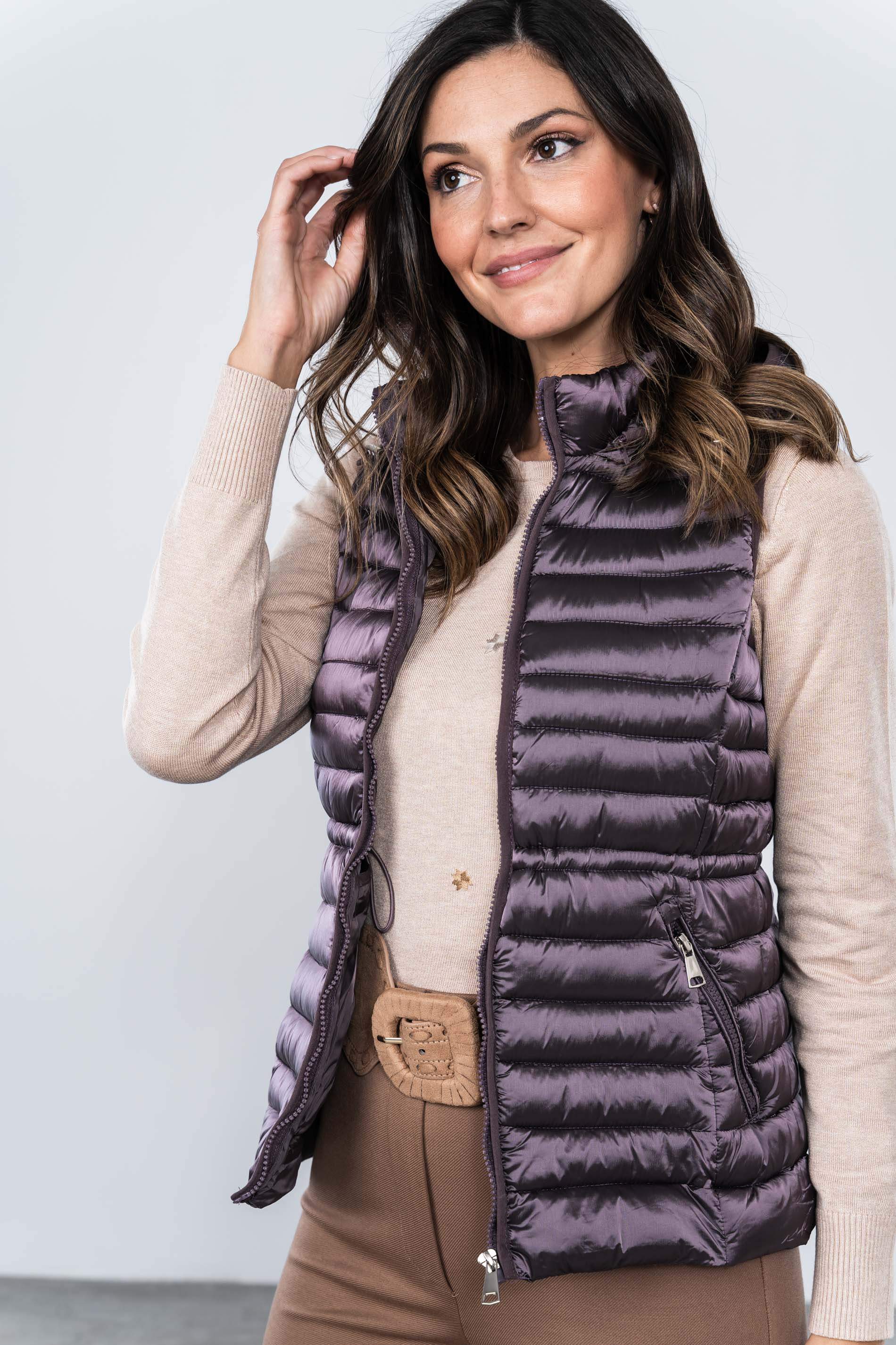 CHALECO AJUSTE CINTURA PURPURA 