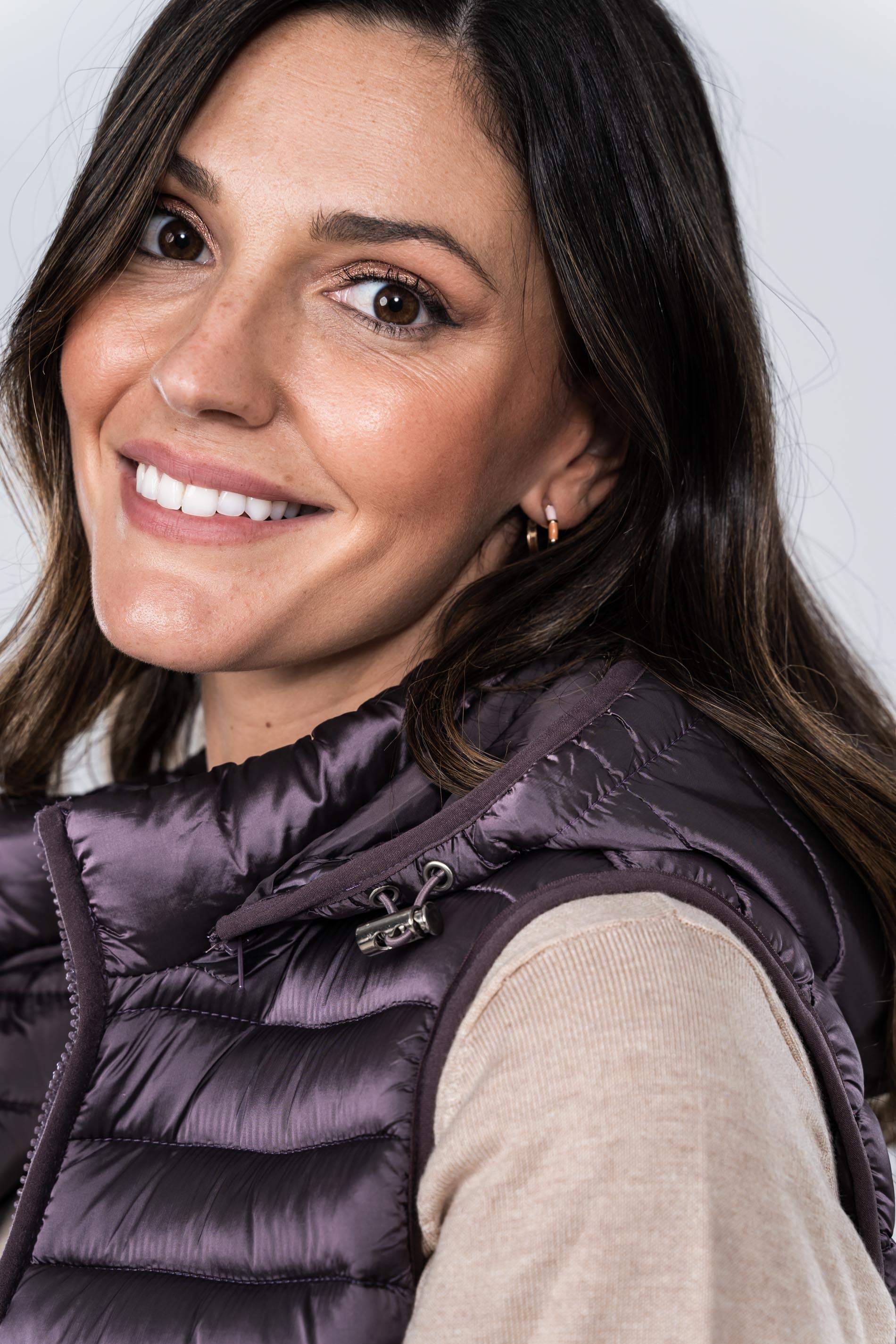 CHALECO AJUSTE CINTURA PURPURA 