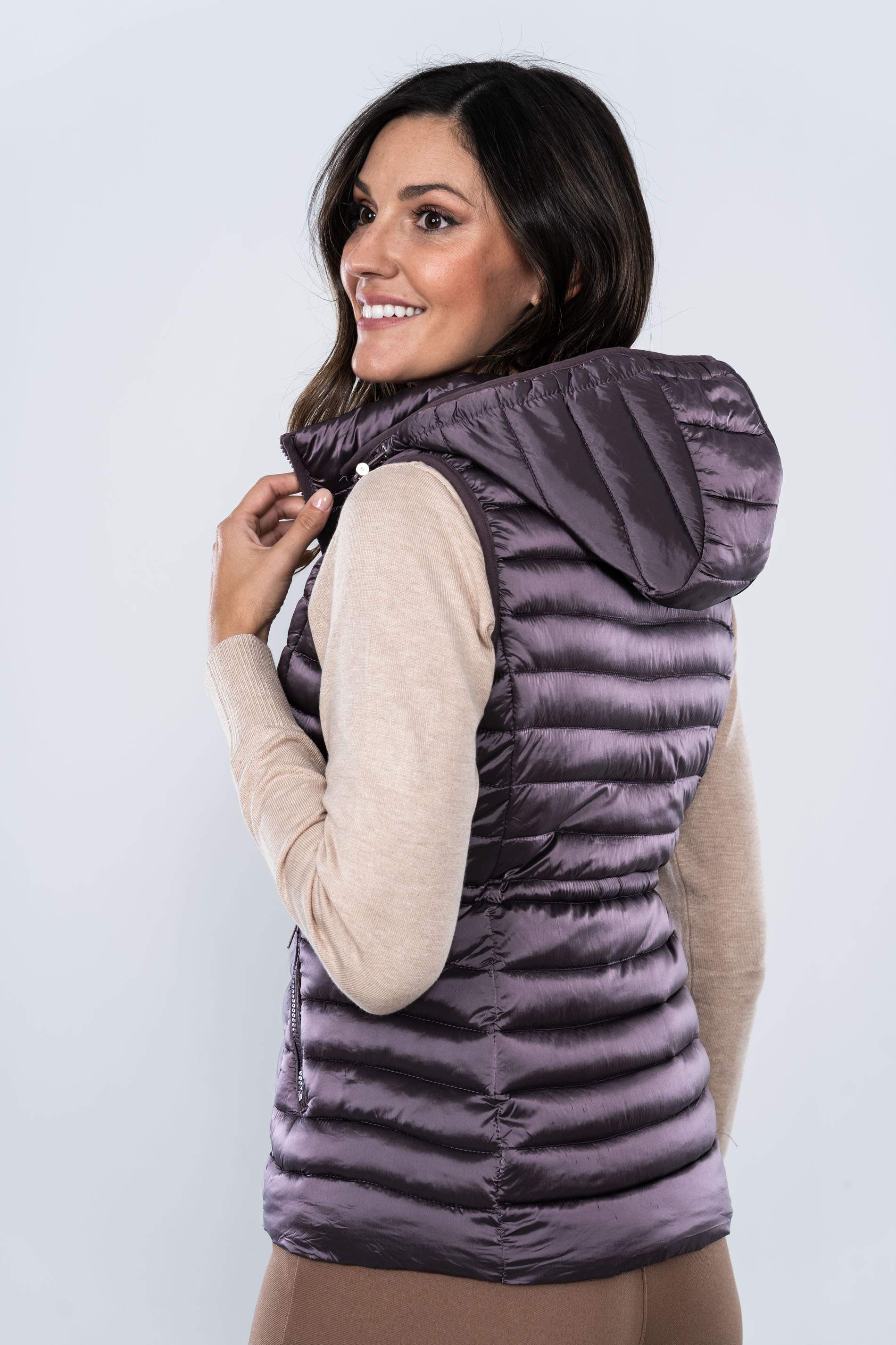 CHALECO AJUSTE CINTURA PURPURA 