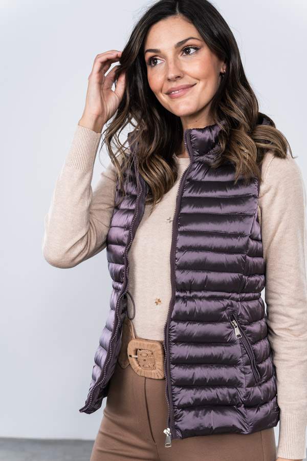 CHALECO AJUSTE CINTURA PURPURA 