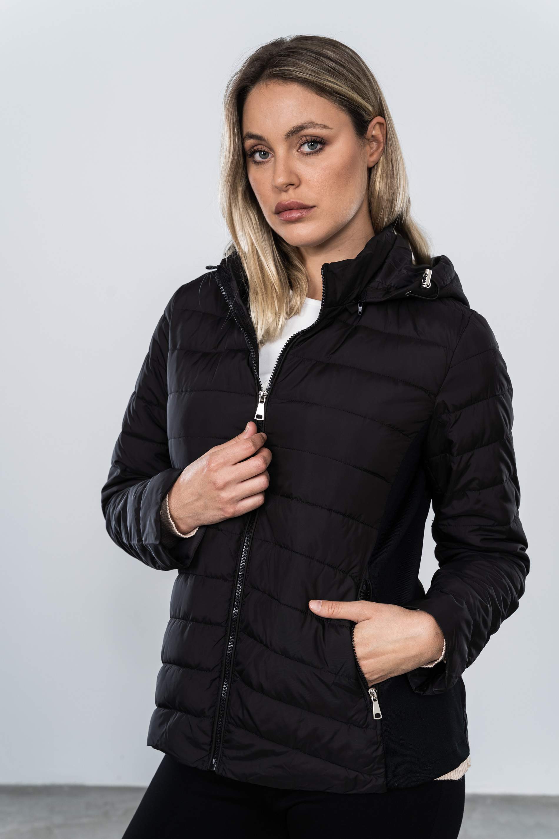 PARKA COSTADILLO GOMA NEGRO
