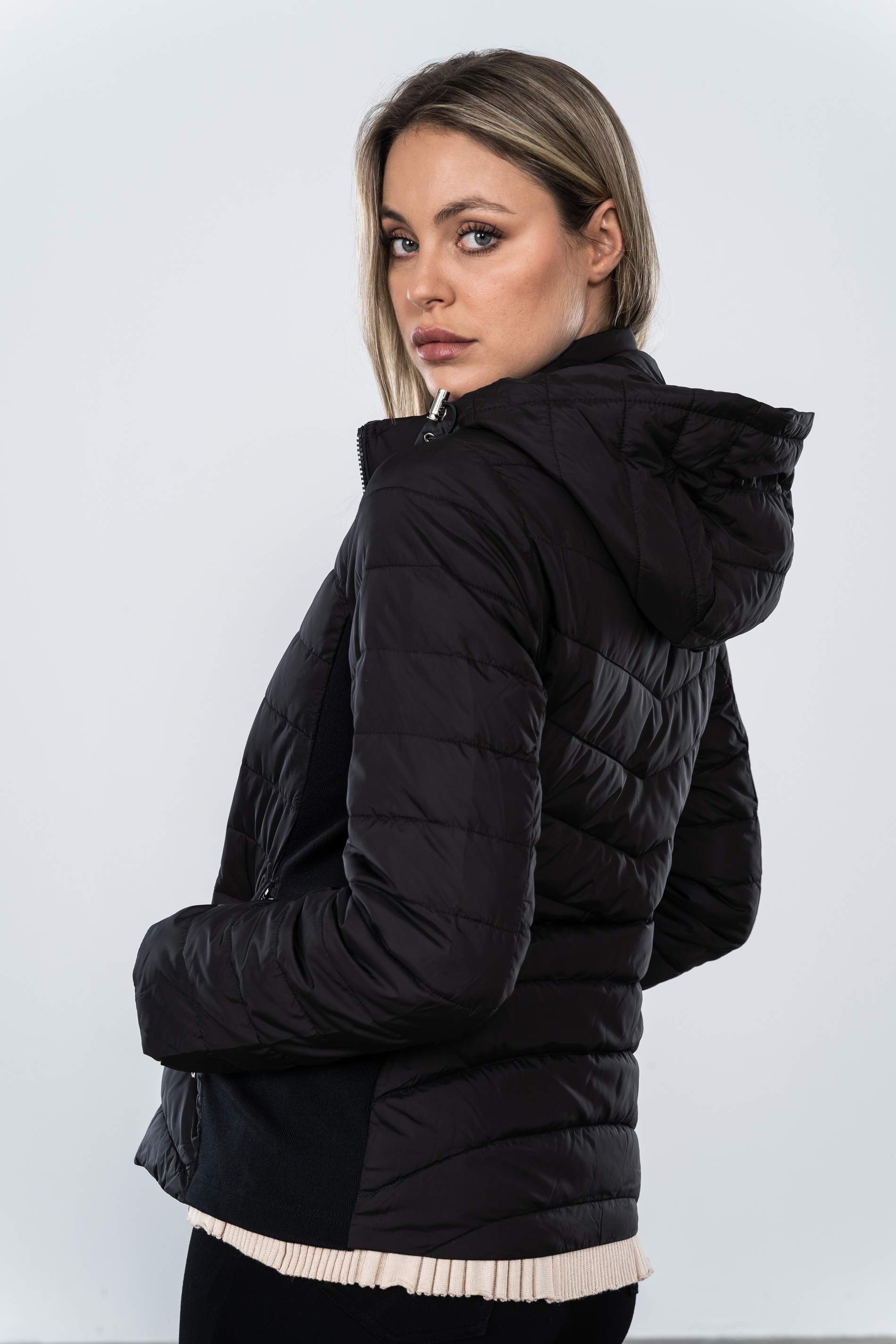 PARKA COSTADILLO GOMA NEGRO