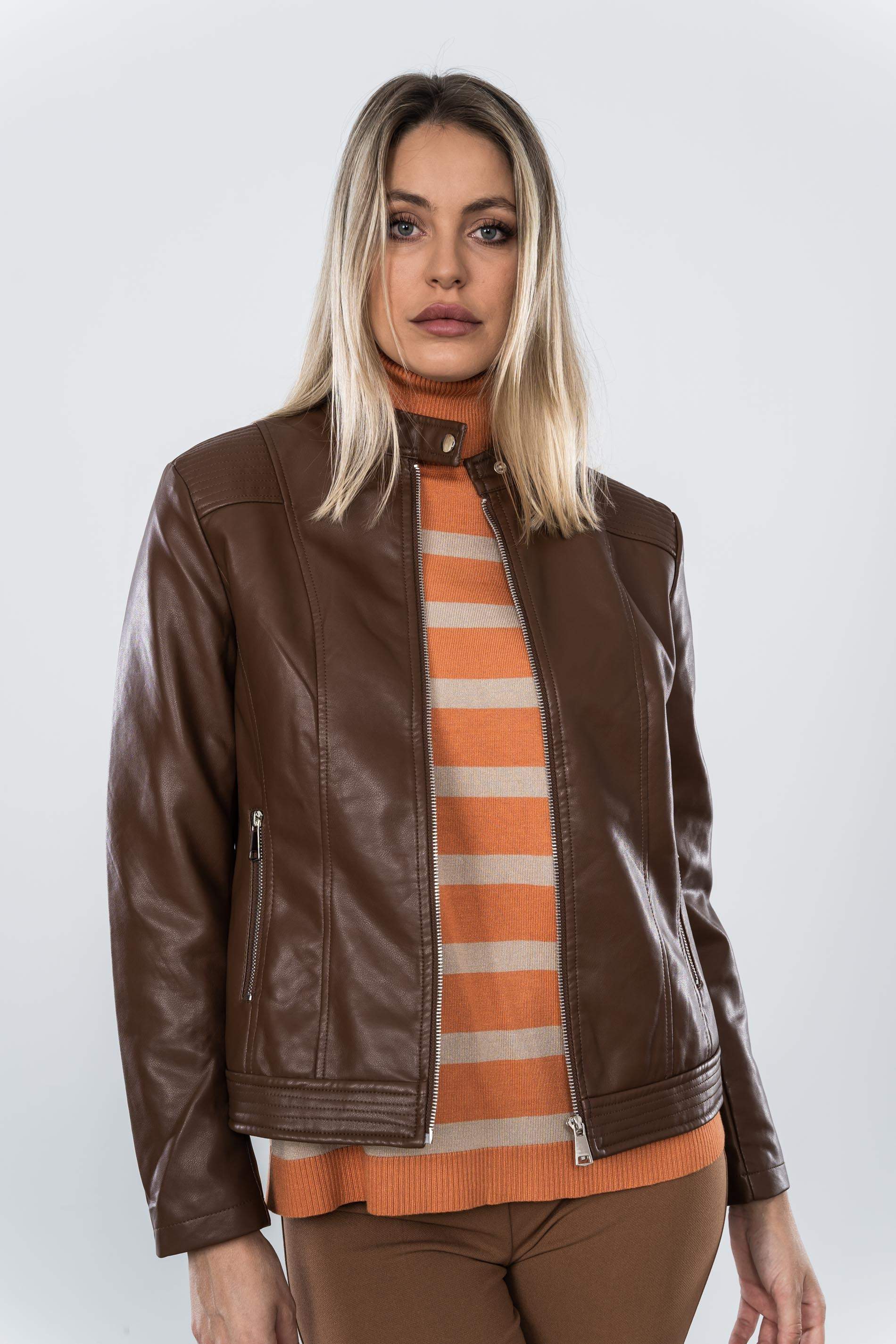 CAZADORA POLIPIEL CAMEL