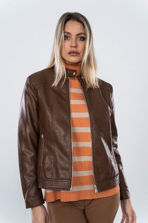 CAZADORA POLIPIEL CAMEL