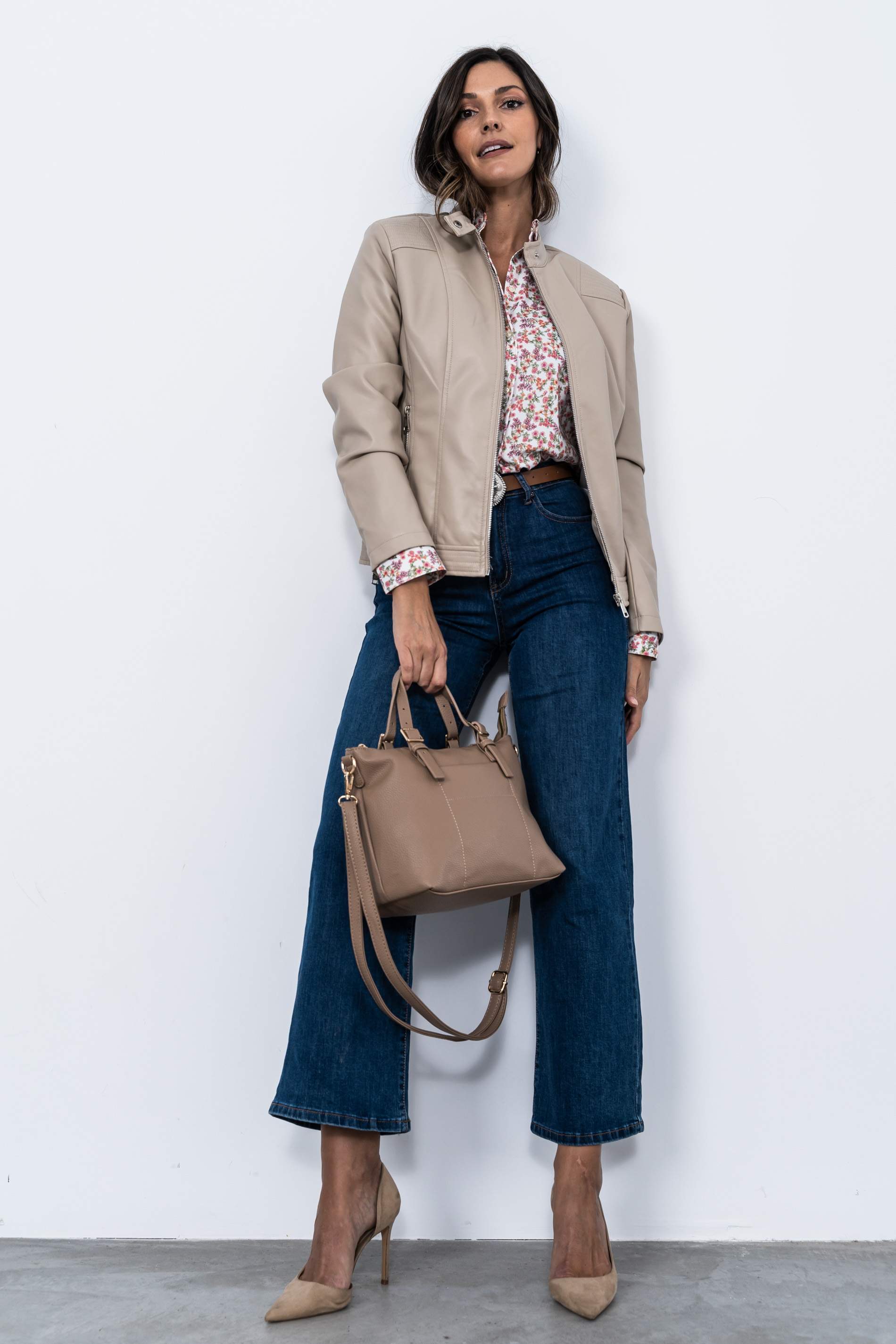 CAZADORA POLIPIEL BEIGE