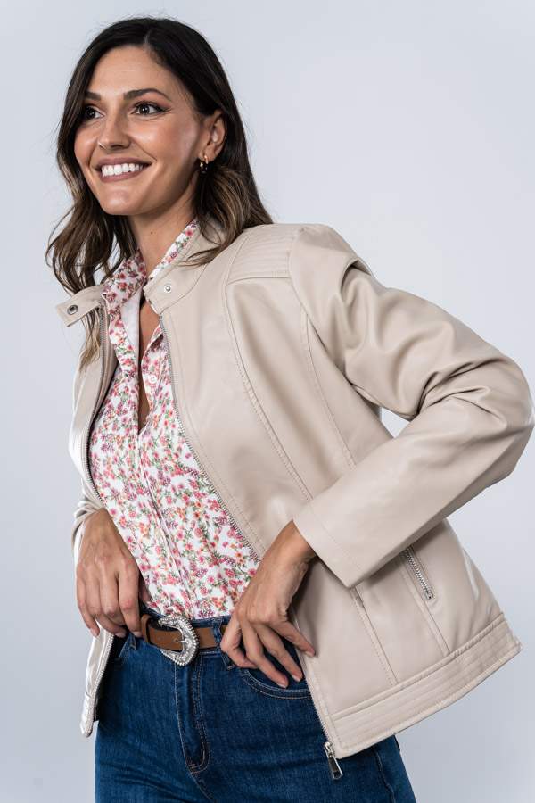 CAZADORA POLIPIEL BEIGE