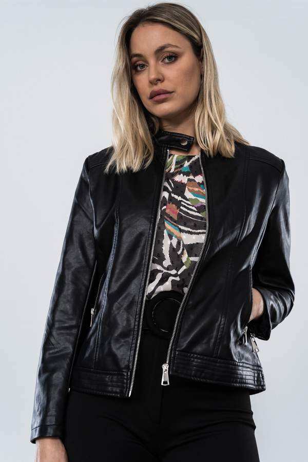 CAZADORA POLIPIEL NEGRO