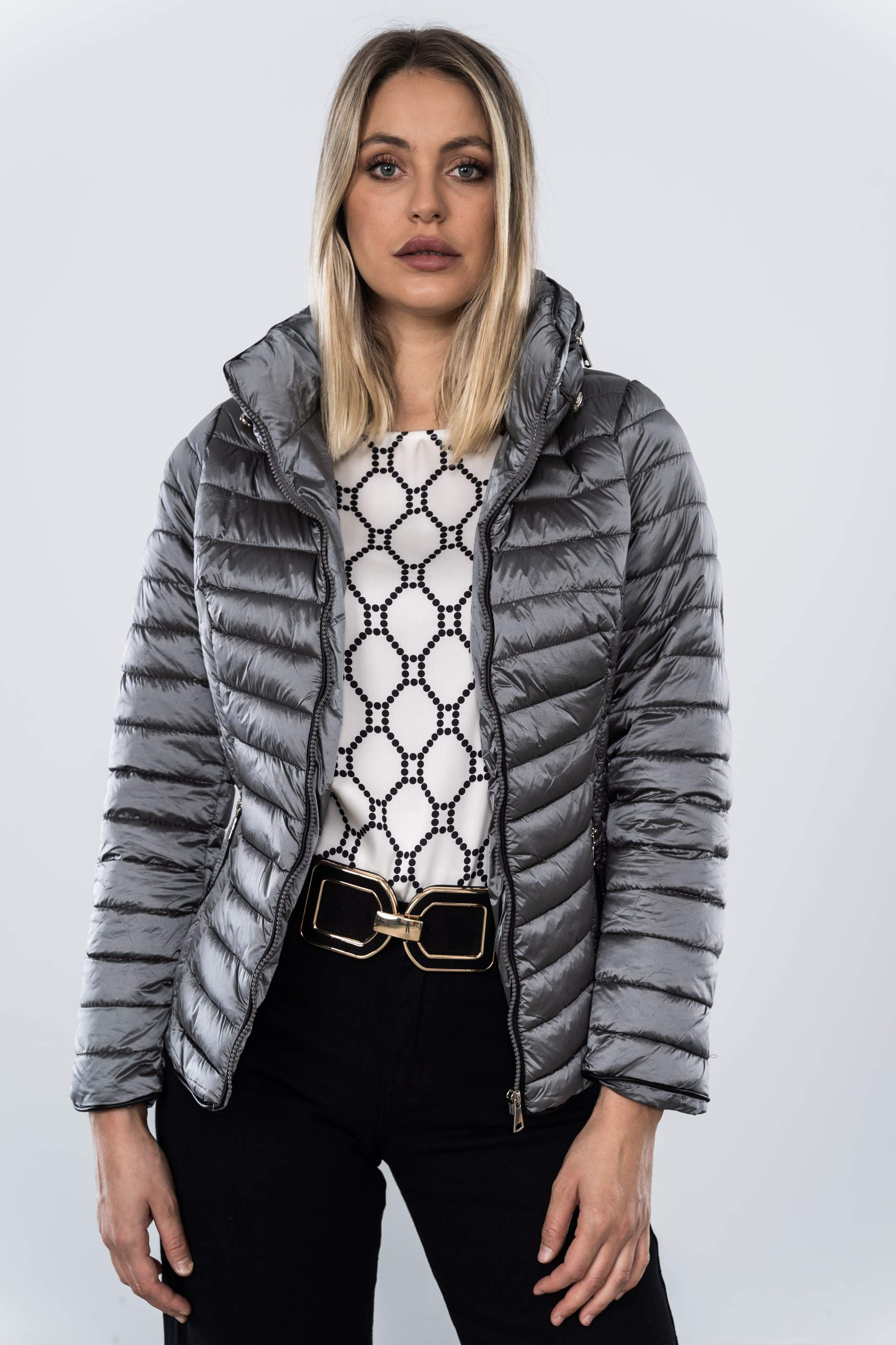 PARKA VIVOS CONTRASTE GRIS