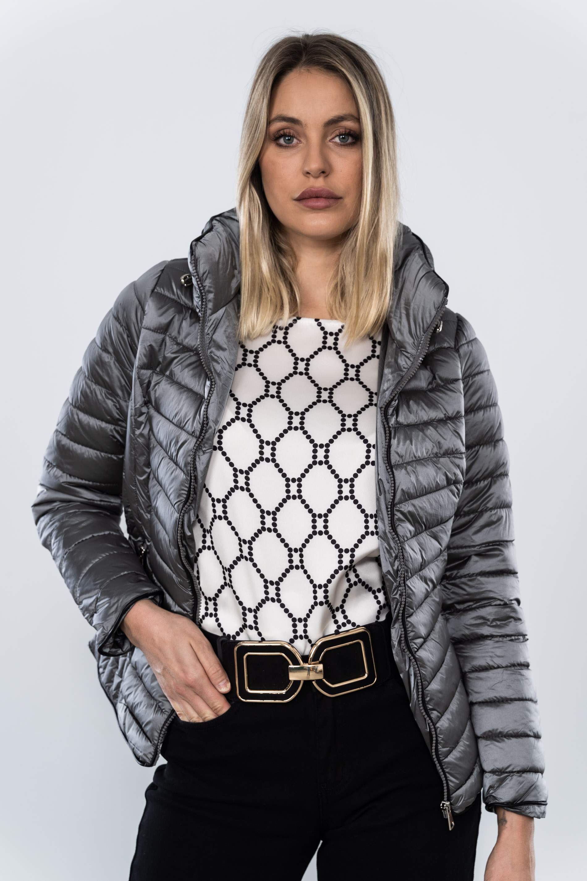 PARKA VIVOS CONTRASTE GRIS