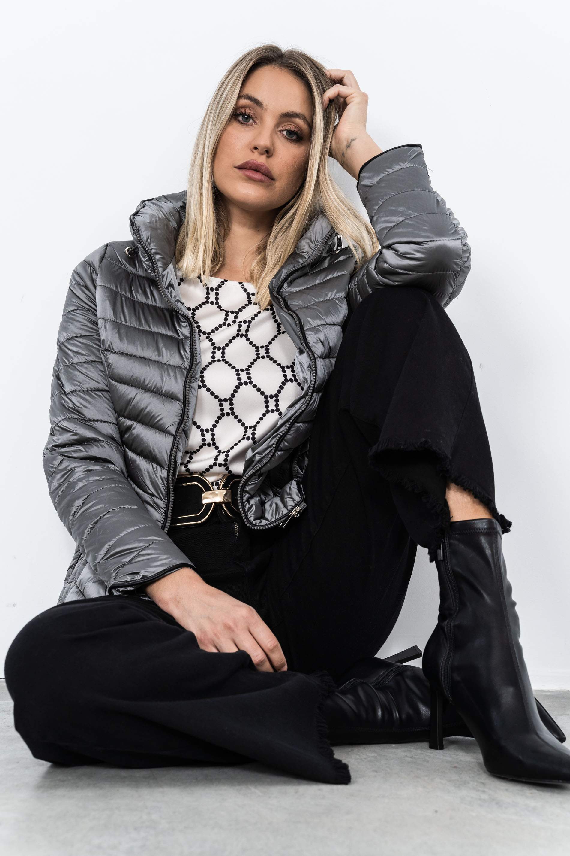 PARKA VIVOS CONTRASTE GRIS