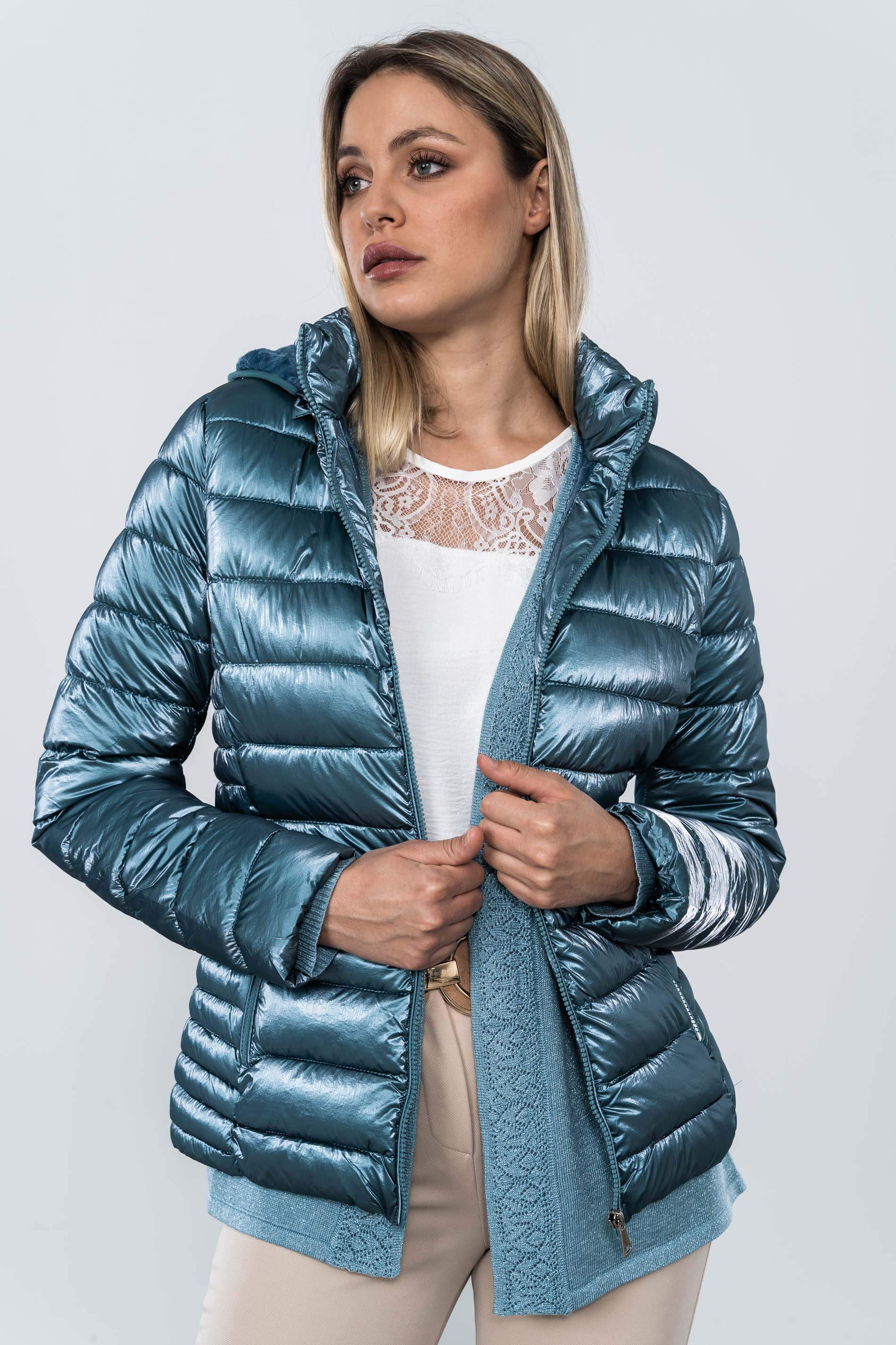 PARKA COSTADILLO SATINADA AZUL