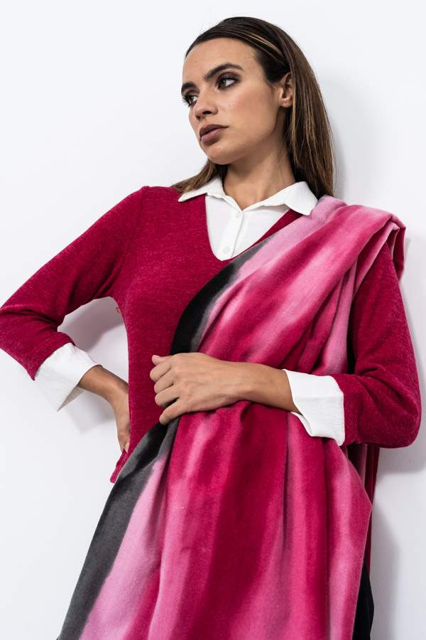 ESTOLA COLORES DEGRADE FUCSIA