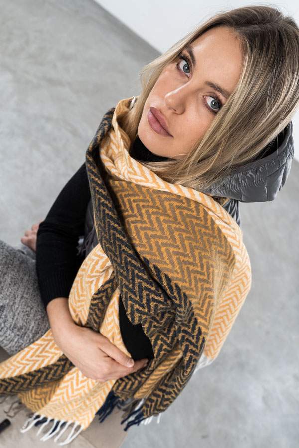 ESTOLA ESPIGA COLORES MOSTAZA