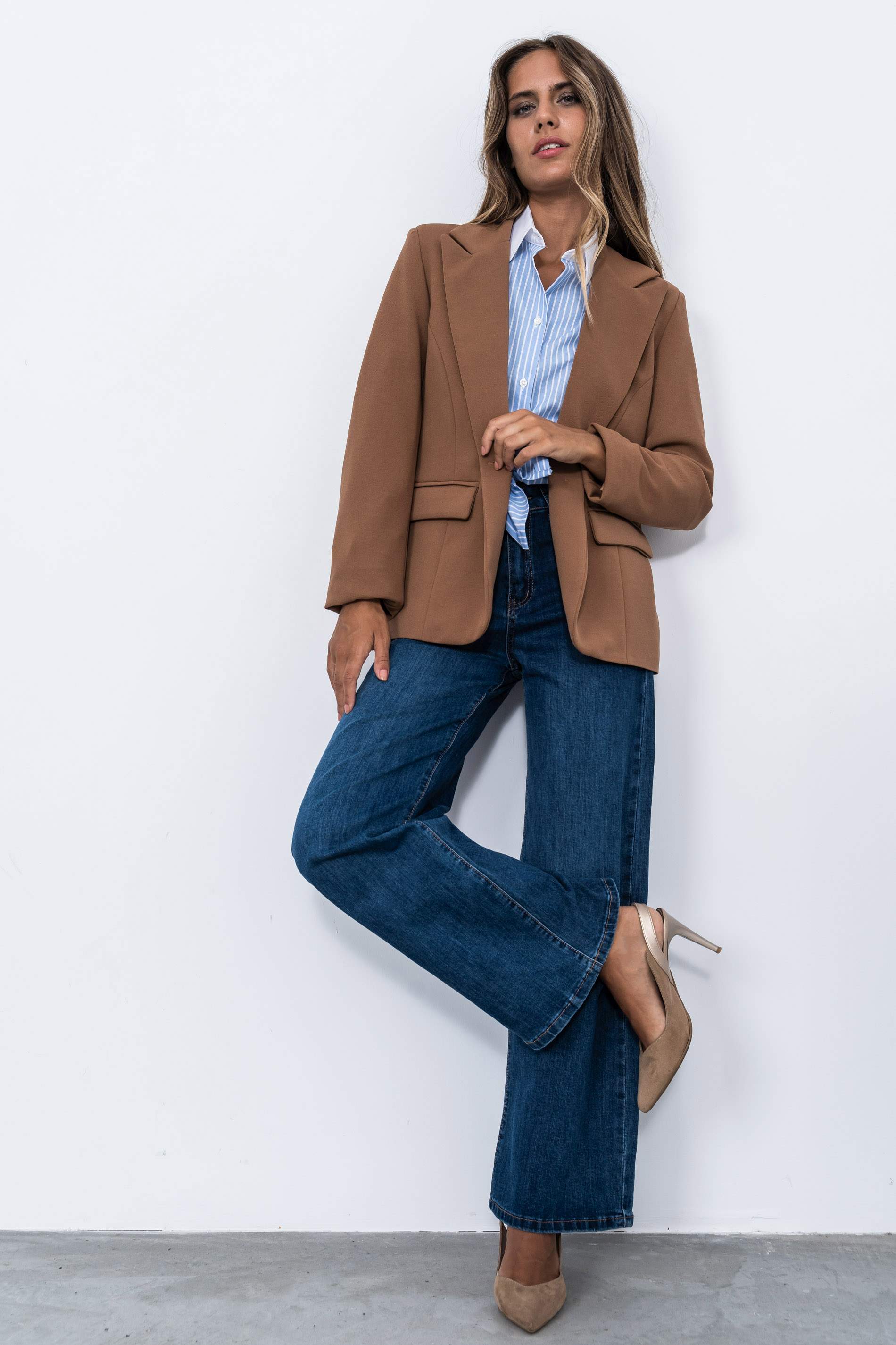 CAMISA CONTRASTE RAYAS