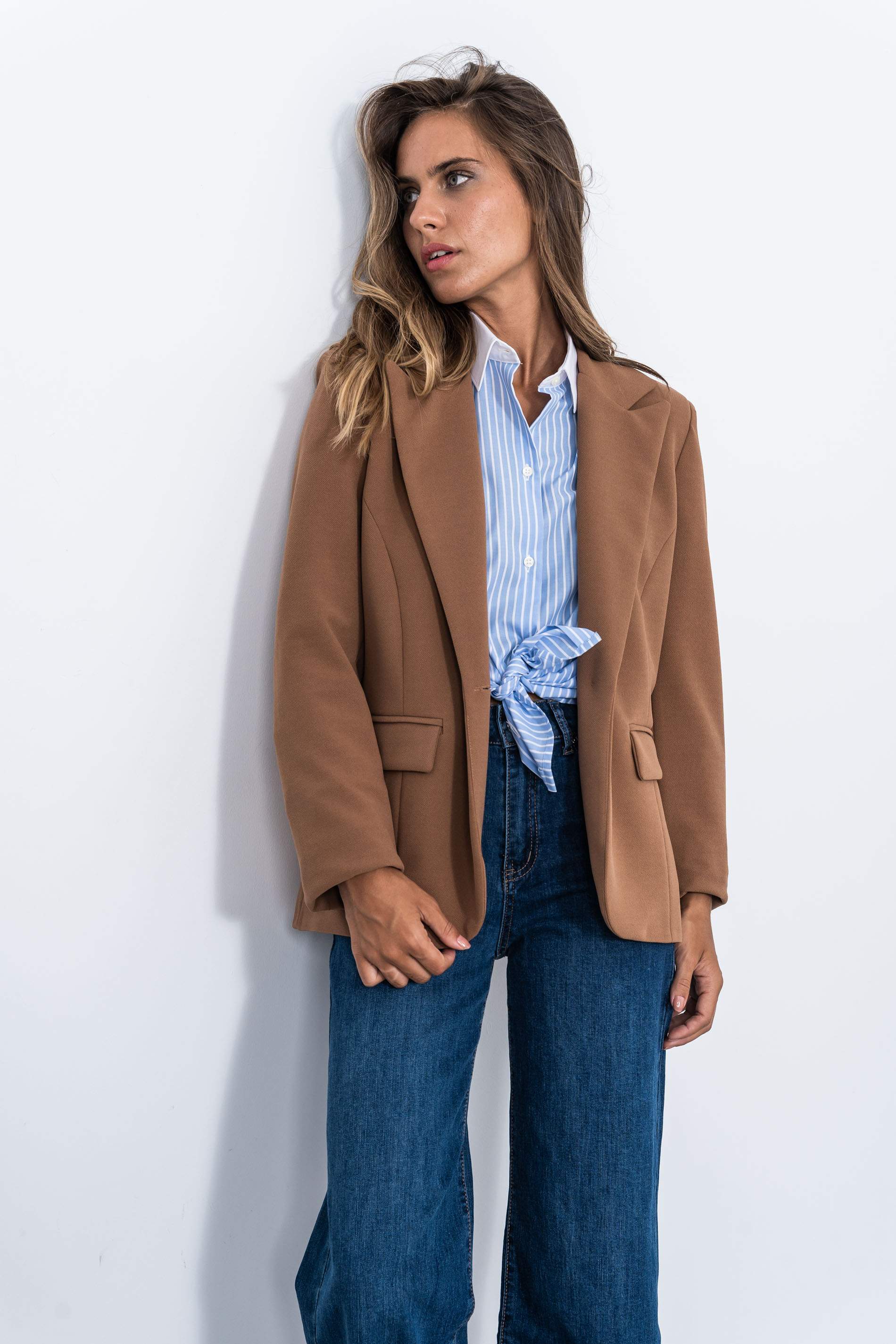 CAMISA CONTRASTE RAYAS