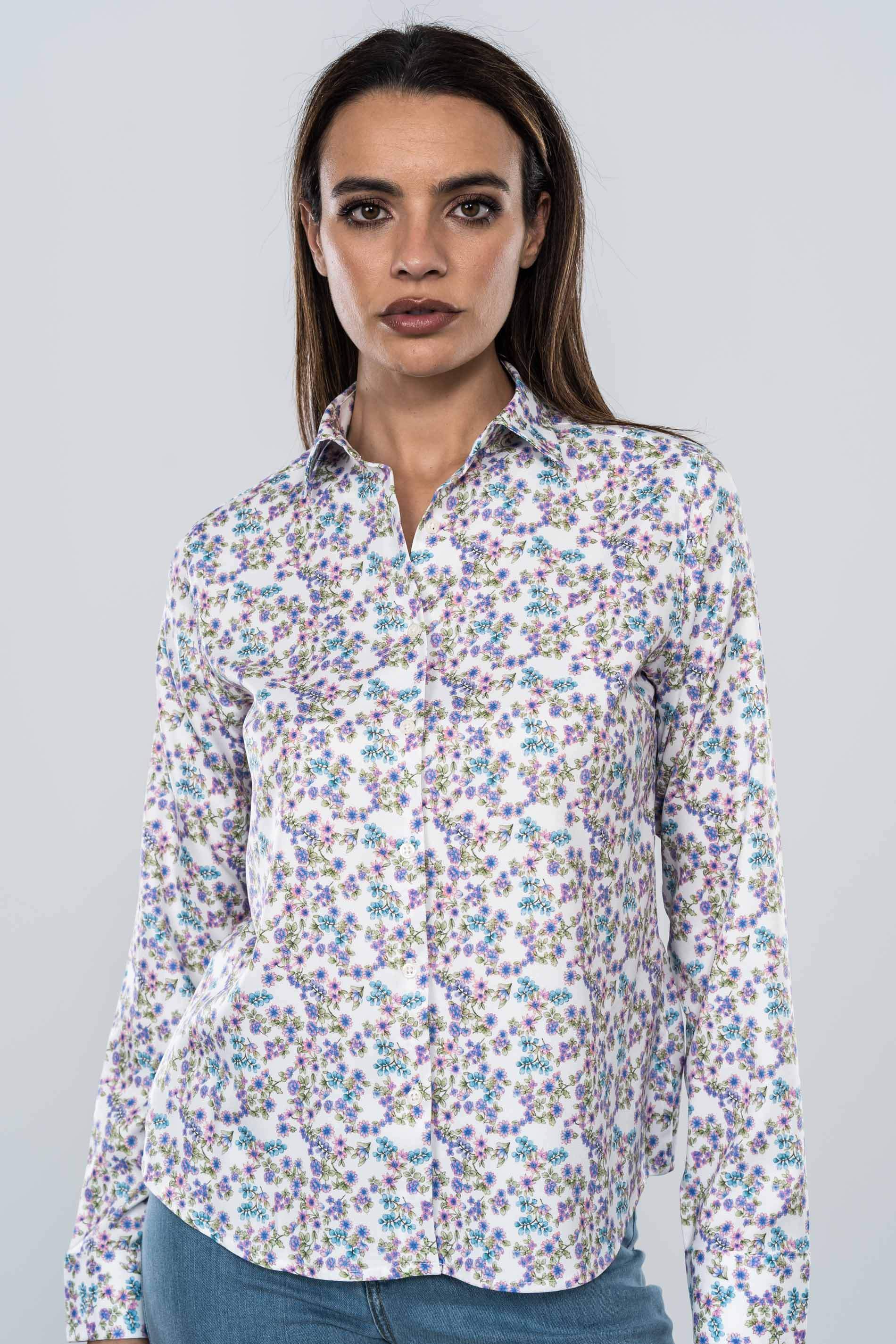 CAMISA FLORAL MALVA