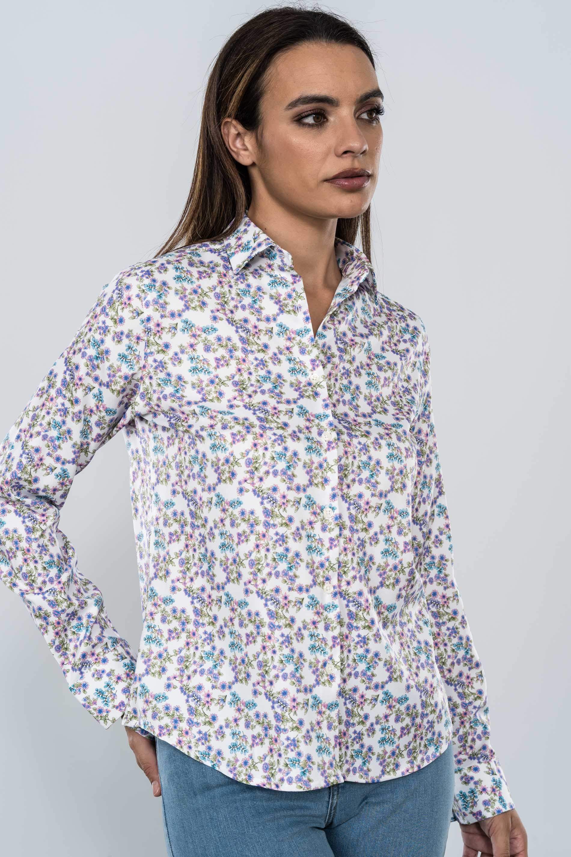 CAMISA FLORAL MALVA