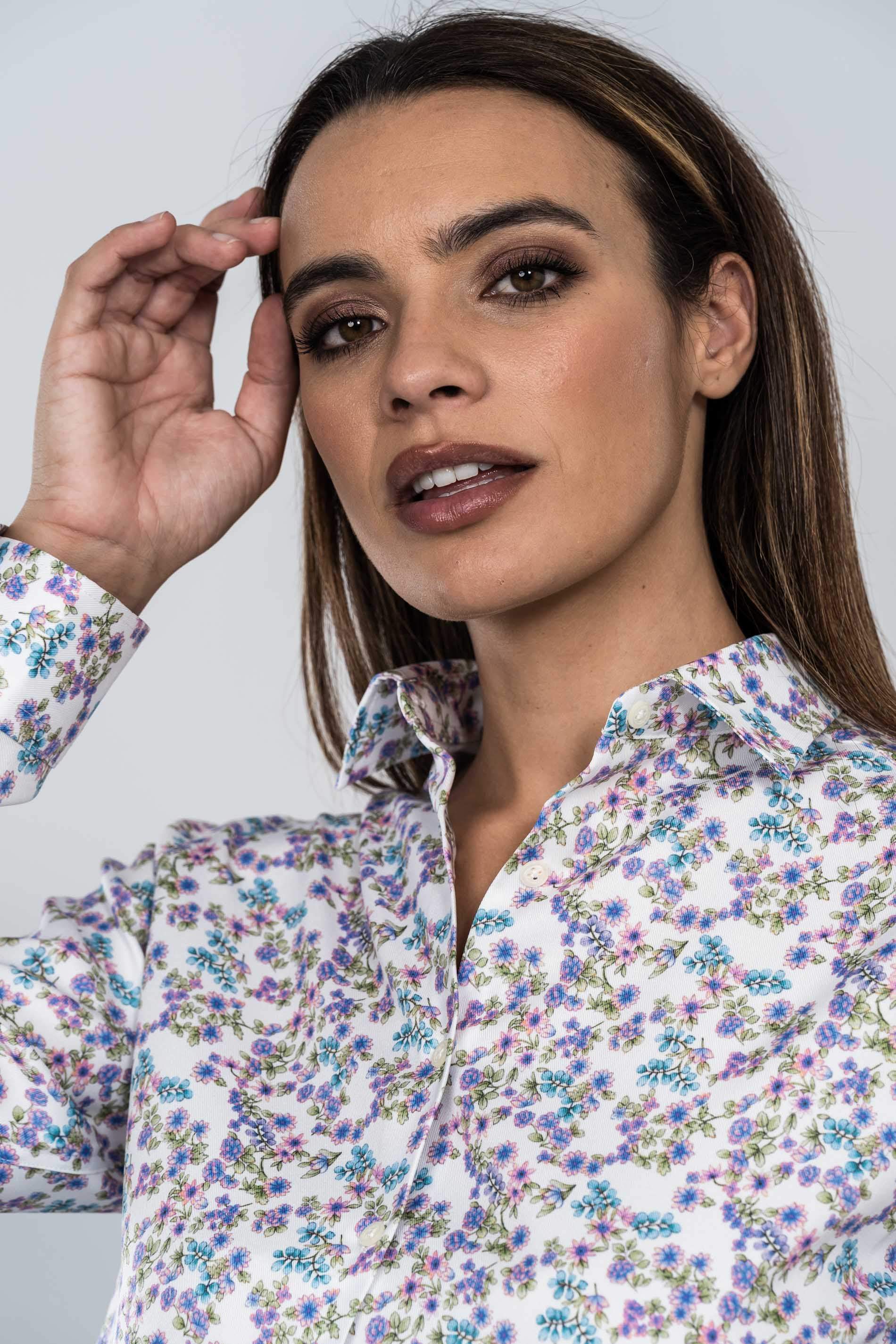 CAMISA FLORAL MALVA