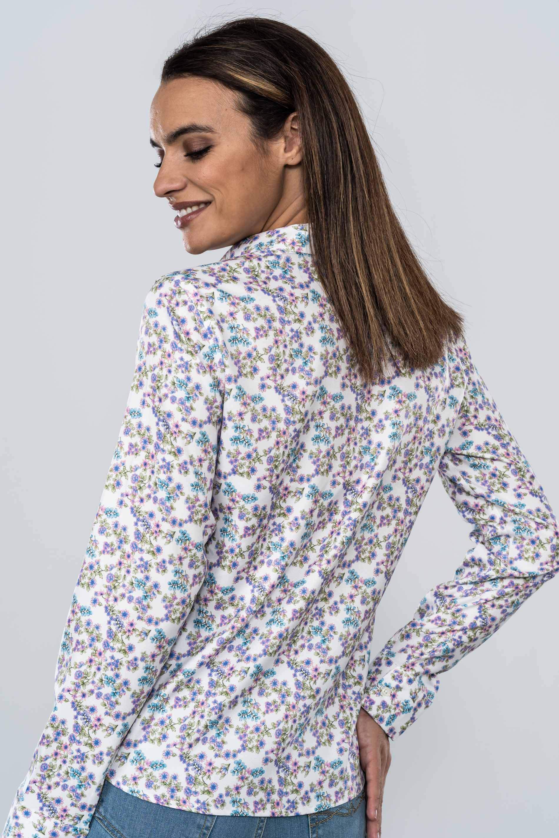 CAMISA FLORAL MALVA
