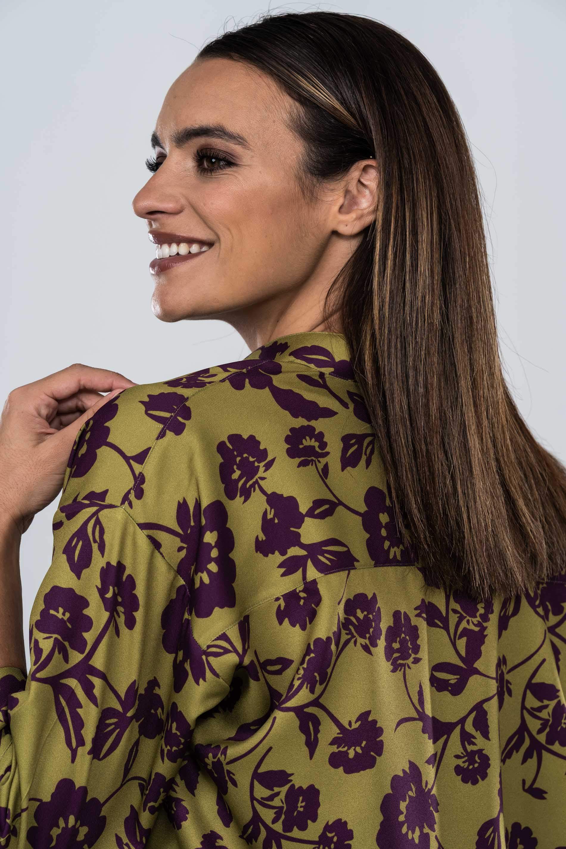 CHAQUETA HOLGADA SILUETA FLOR